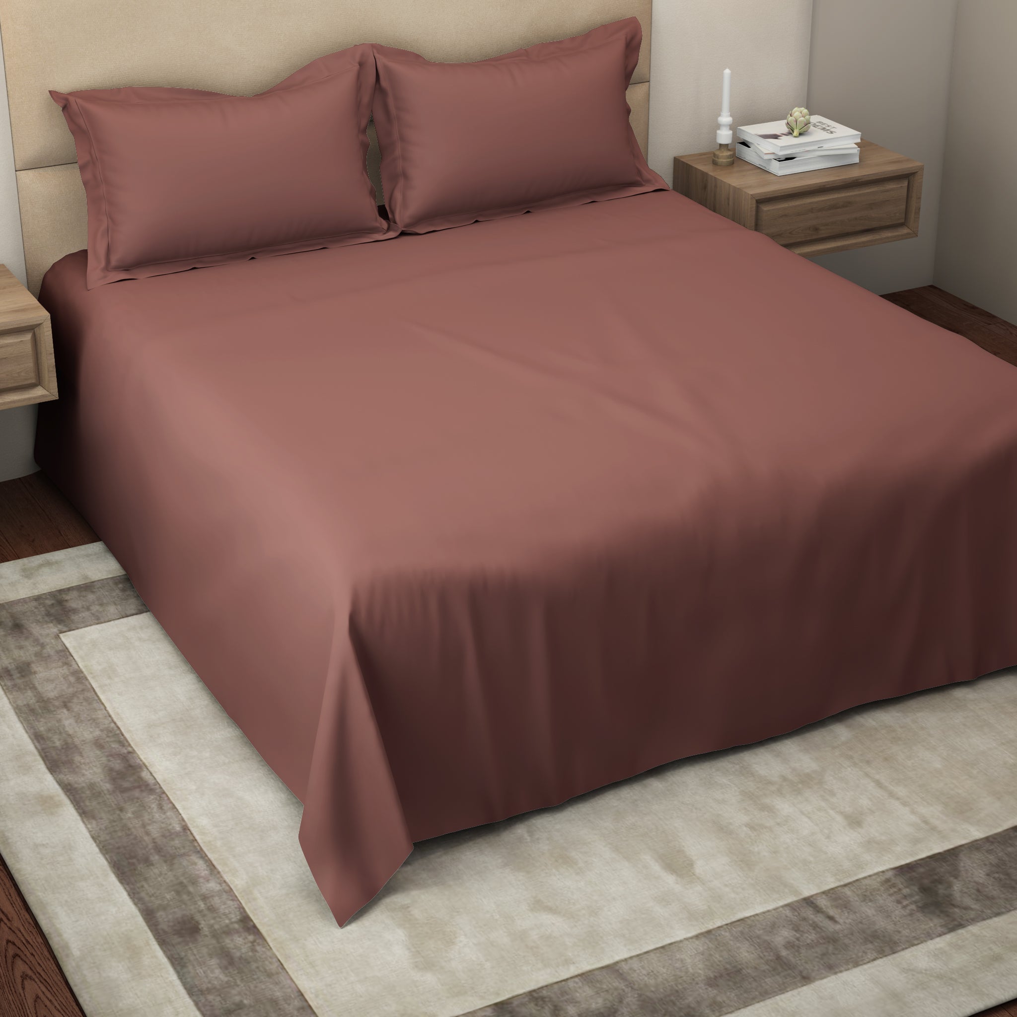 The Gold Collection | King Bedsheet Set | 300 TC Cotton | Spring Blush