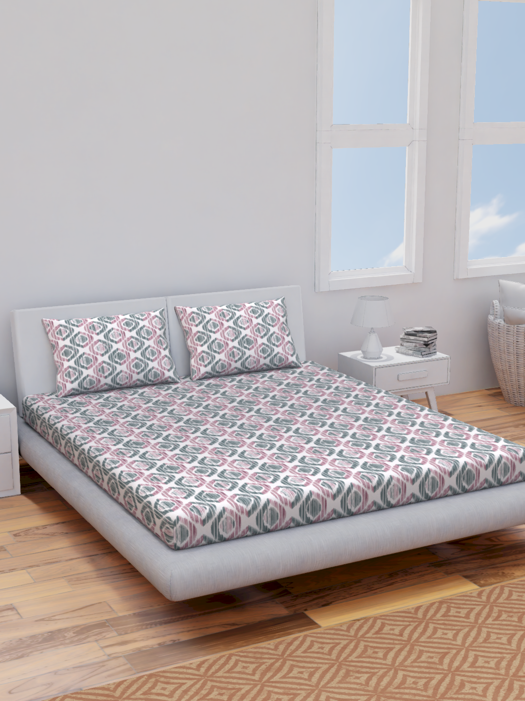 Comfort Percale Striped Ikat Sheet Set