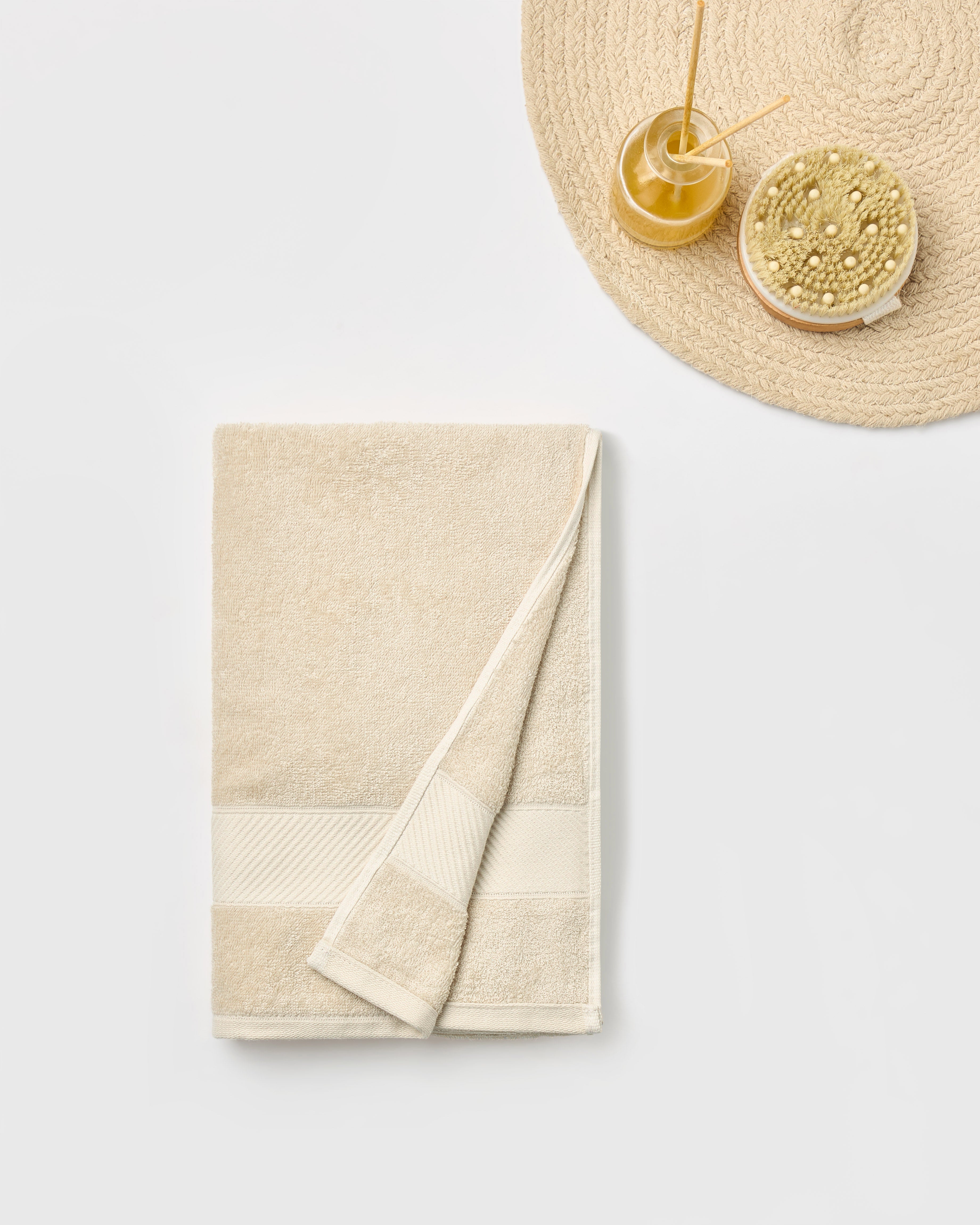 Bamboo Cotton | Bath Towel | 400 GSM | Sand Stone
