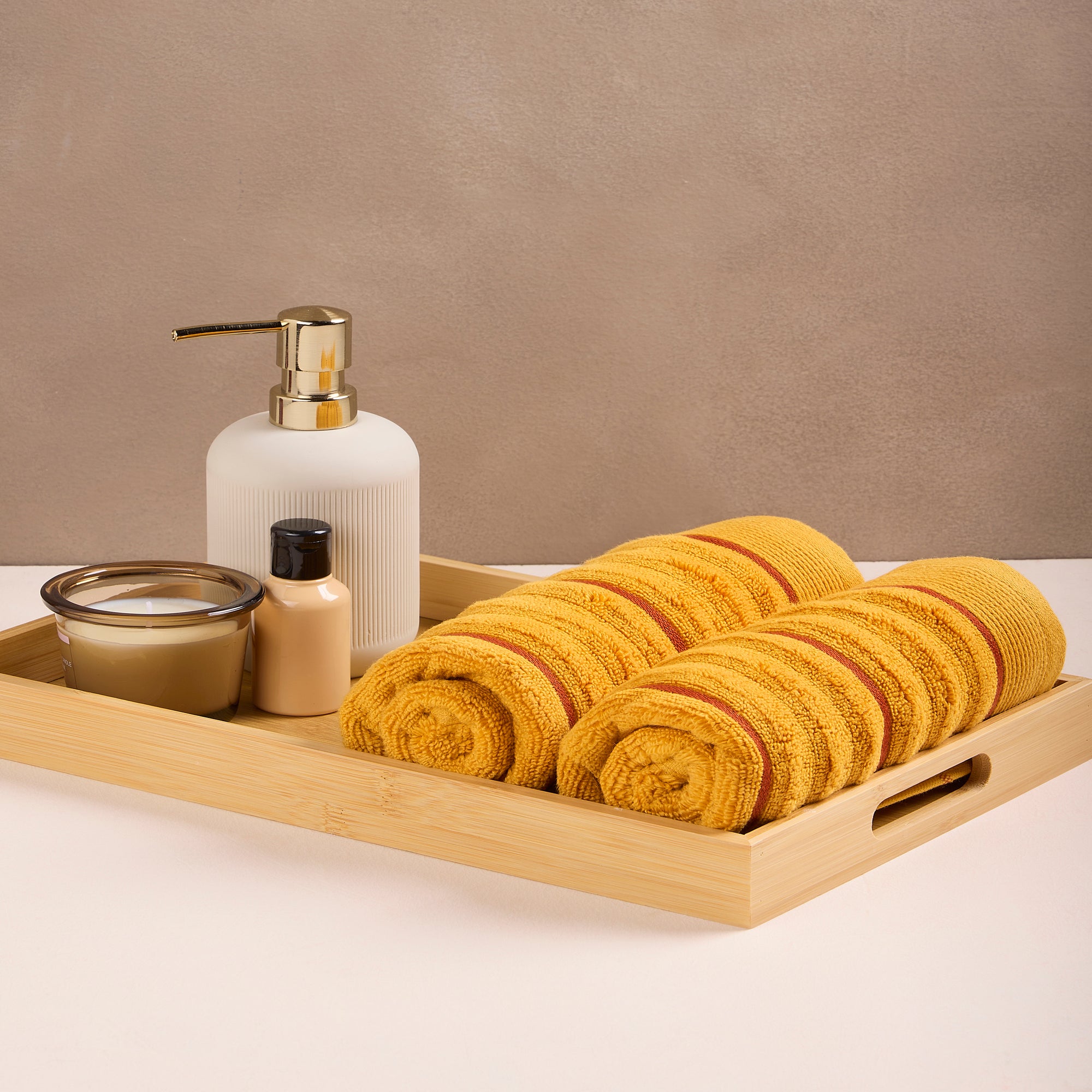 Elite Collection | Hand Towel(Pack of 2) | 550 GSM | Yellow