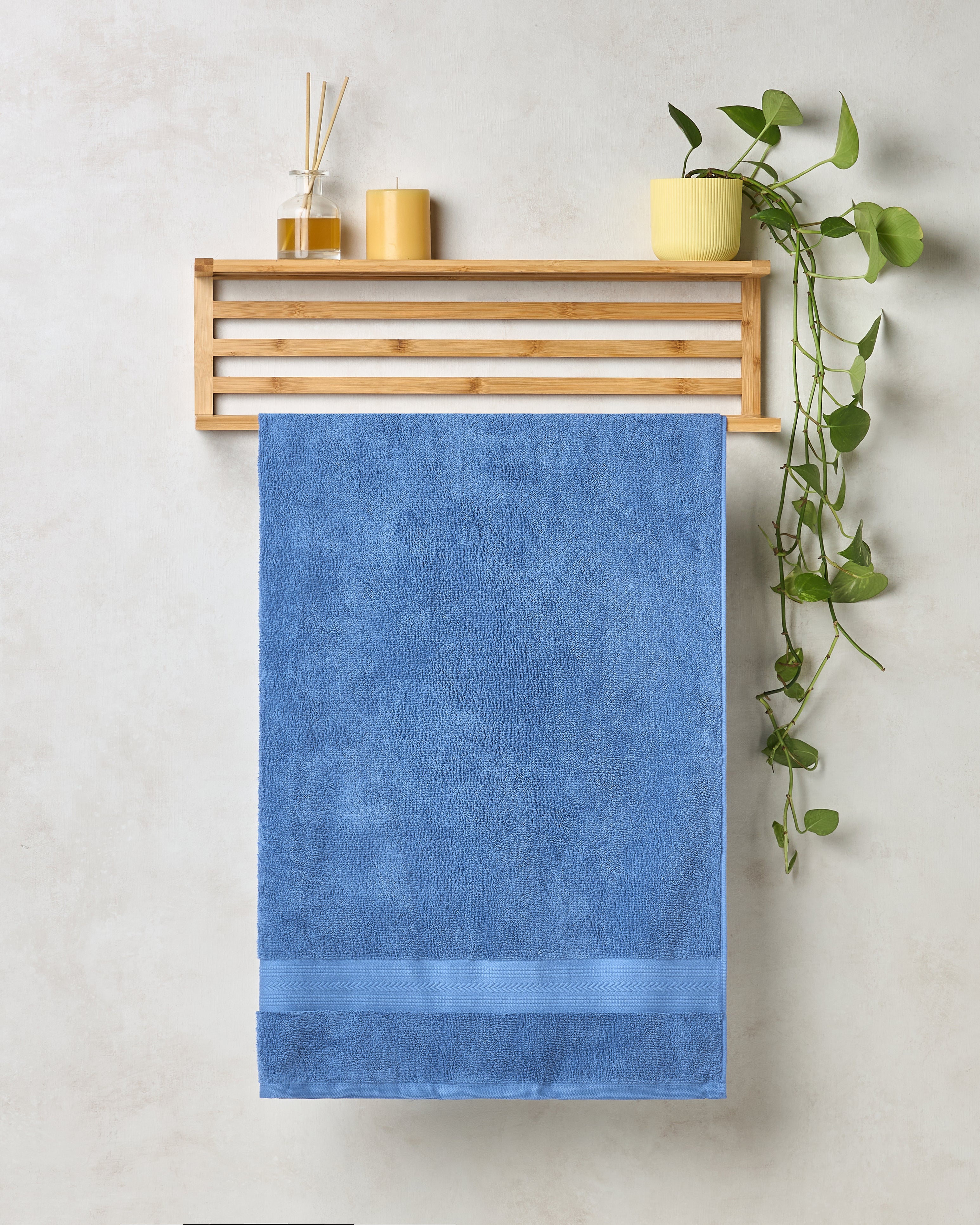 Quickdry Cotton|Bath Towel|500 GSM | Blue