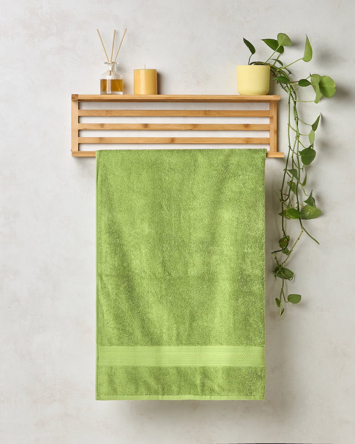 Cotton Basic | Bath Towel | 500 GSM | Olive Green