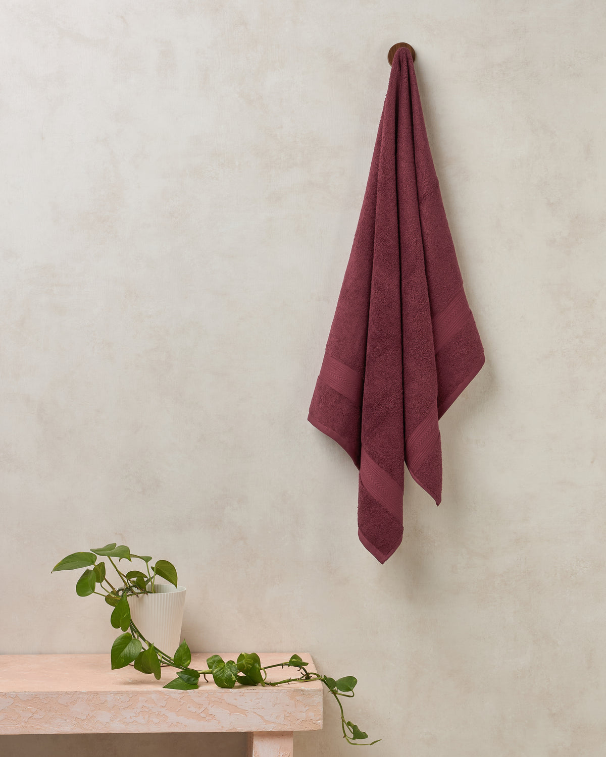 Quickdry Cotton|Bath Towel|500 GSM | Wine Red