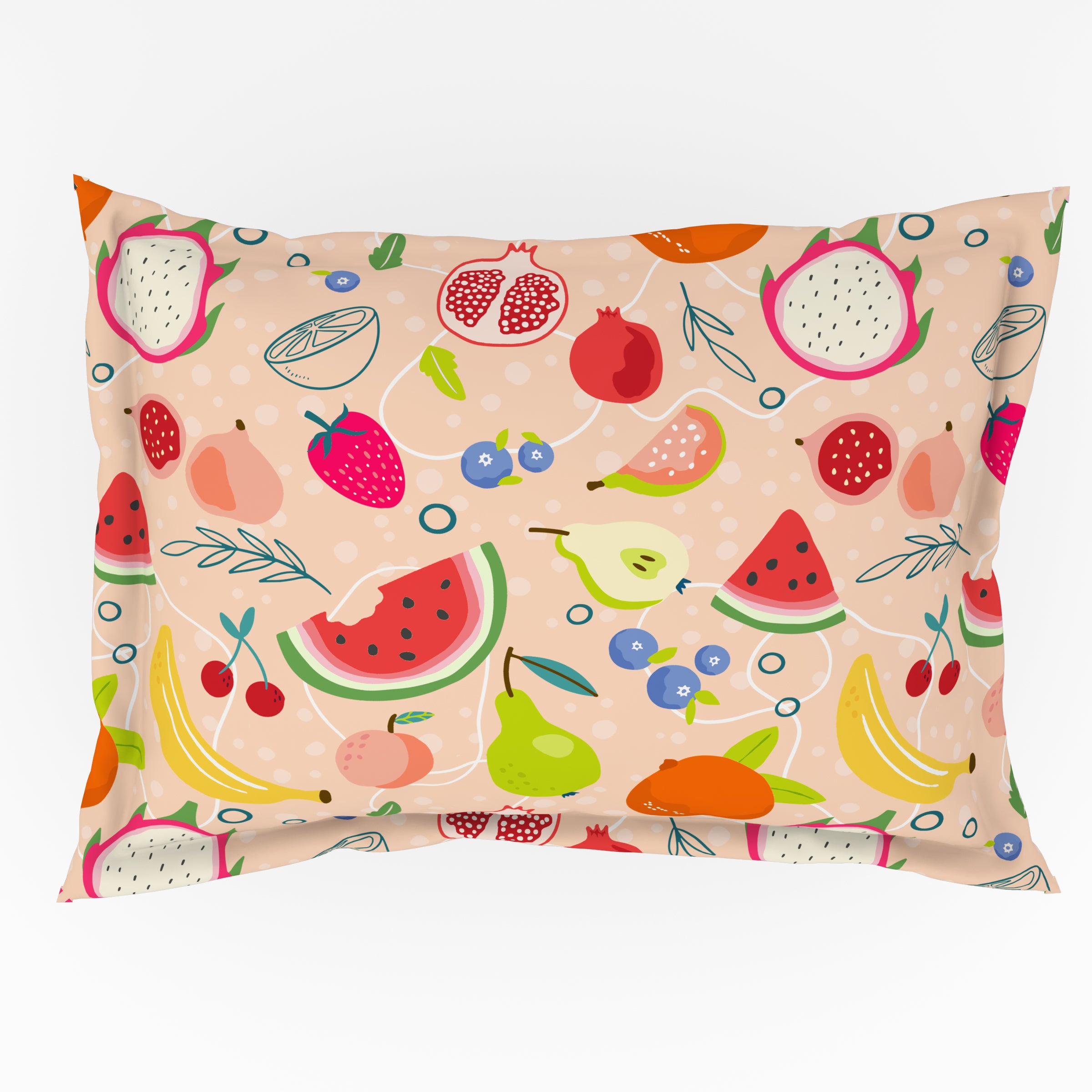 Play Collection | Printed Single Bedsheet Set | 180 TC Cotton - Fruitalicious by Himeya