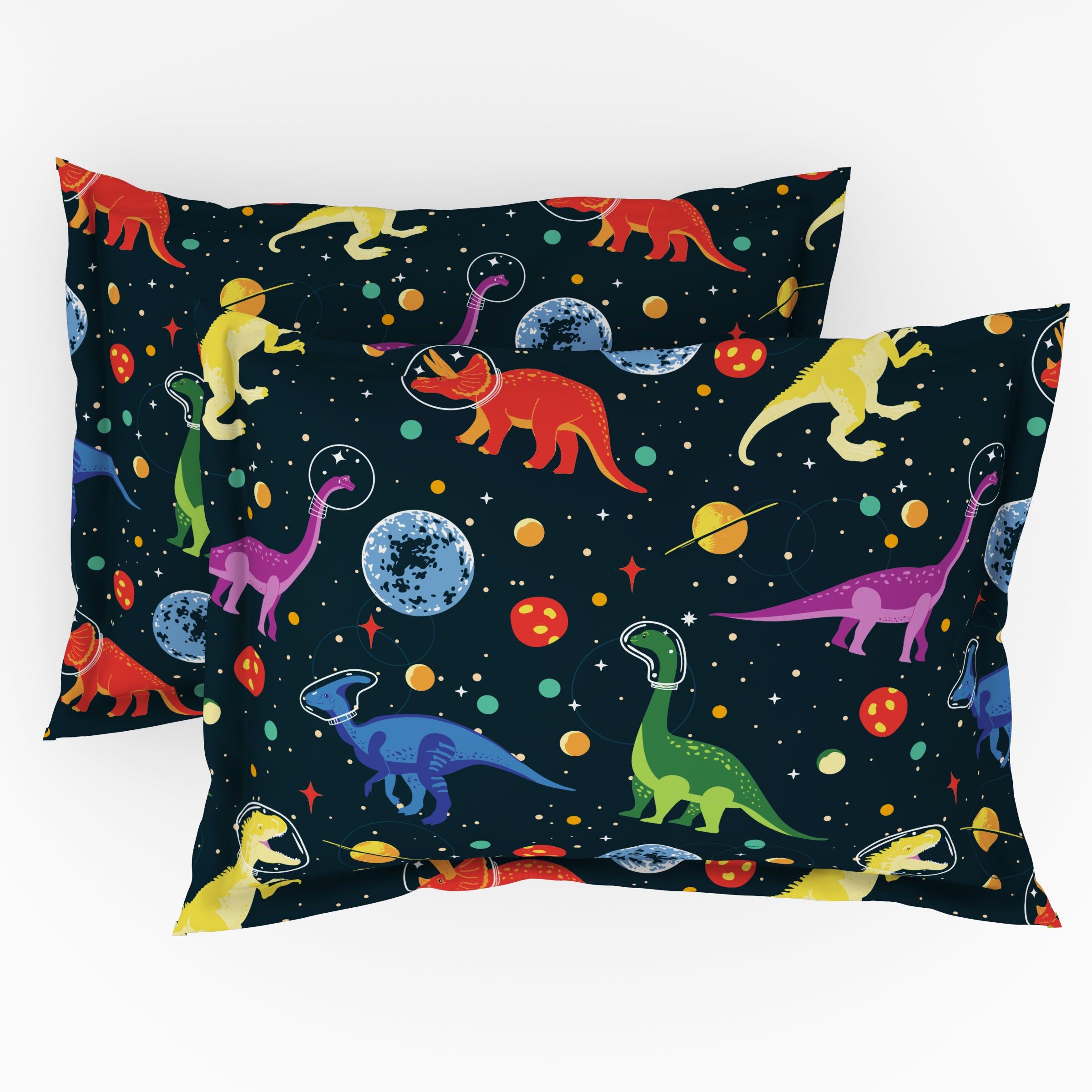 The Play Collection | Printed Double Bedsheet Set | 180 TC Cotton | Dinoverse