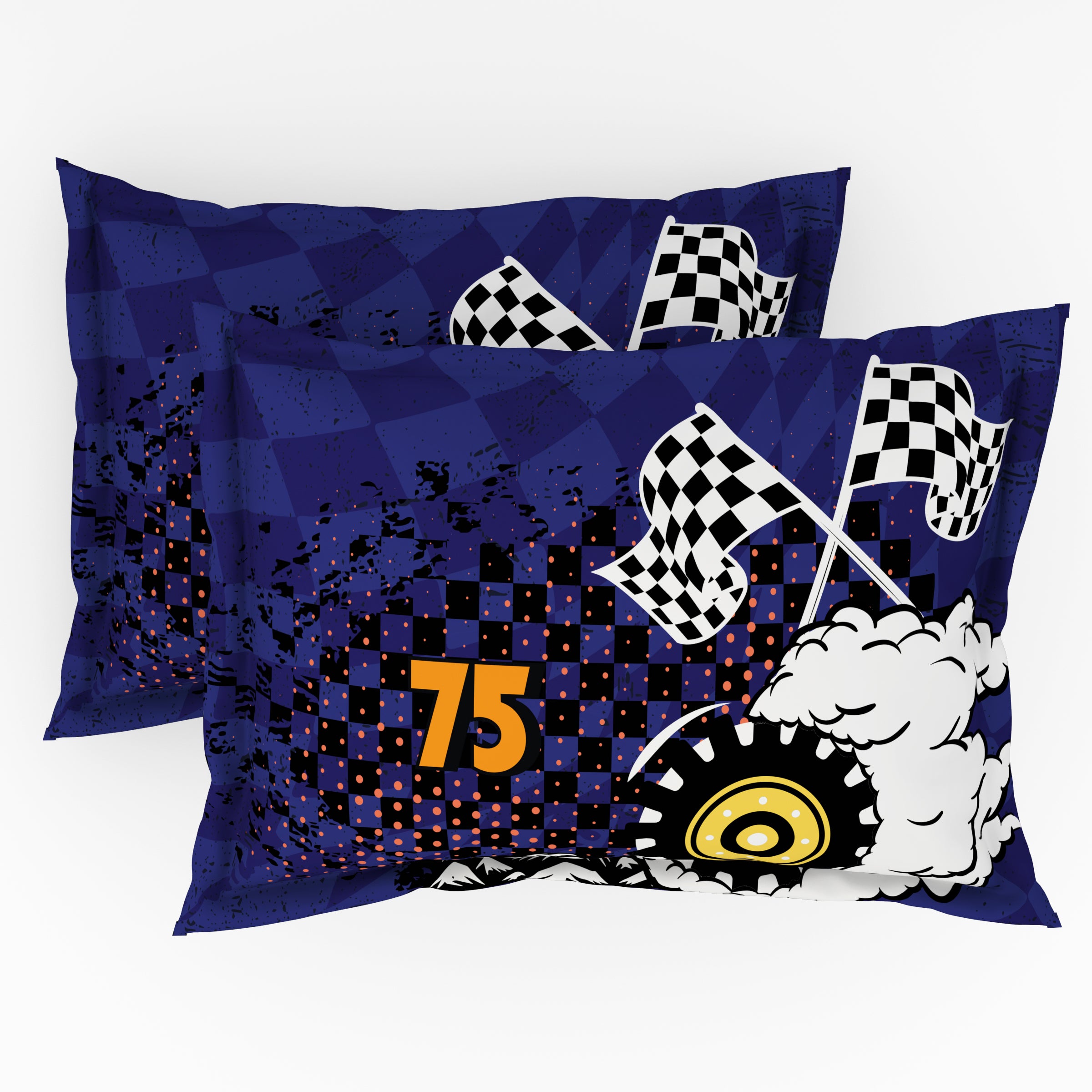 Play Collection | Printed Double Bedsheet Set | 180 TC Cotton - Street Racer by Himeya