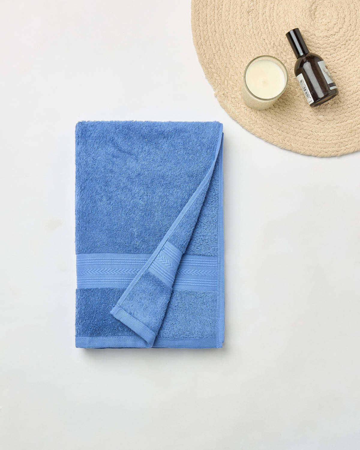 Quickdry Cotton|Bath Towel|500 GSM | Blue