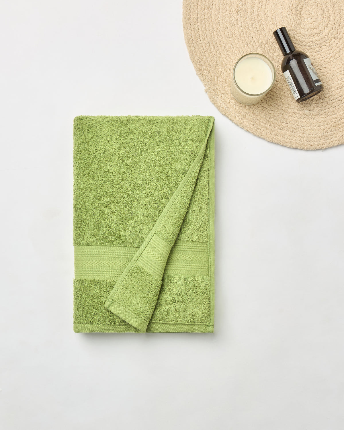 Cotton Basic | Bath Towel | 500 GSM | Olive Green