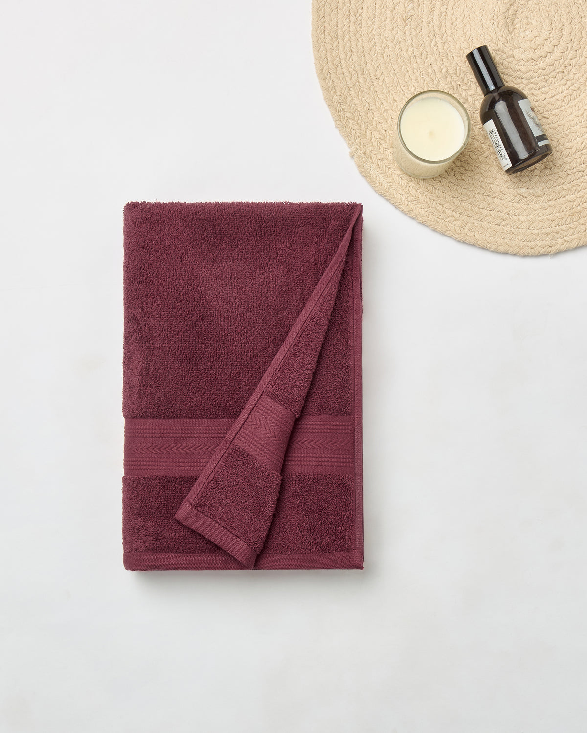 Quickdry Cotton|Bath Towel|500 GSM | Wine Red