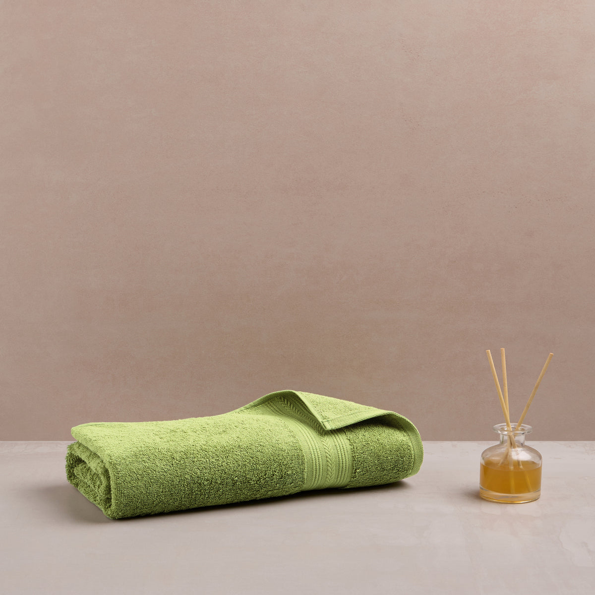 Cotton Basic | Bath Towel(Pack of2) | 500 GSM | Olive Green