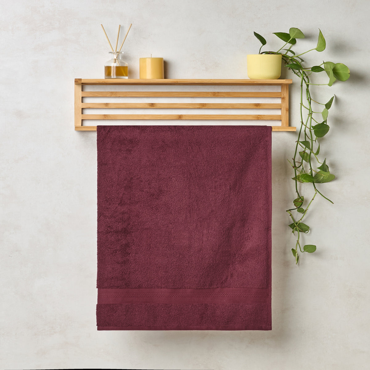 Cotton Basic | Bath Towel | 500 GSM | Red