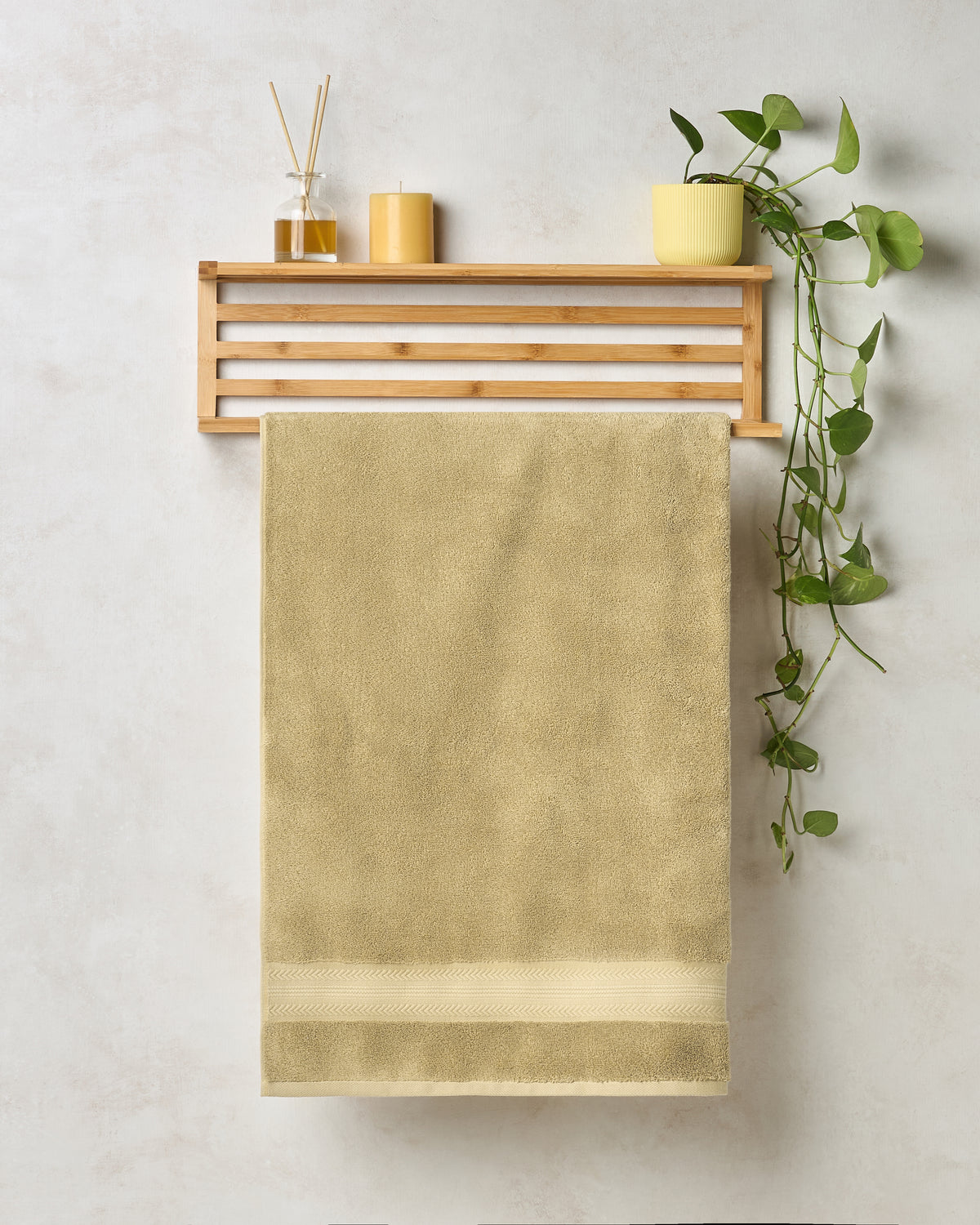 Bamboo Cotton | Bath Towel | 600 GSM | Golden Beige