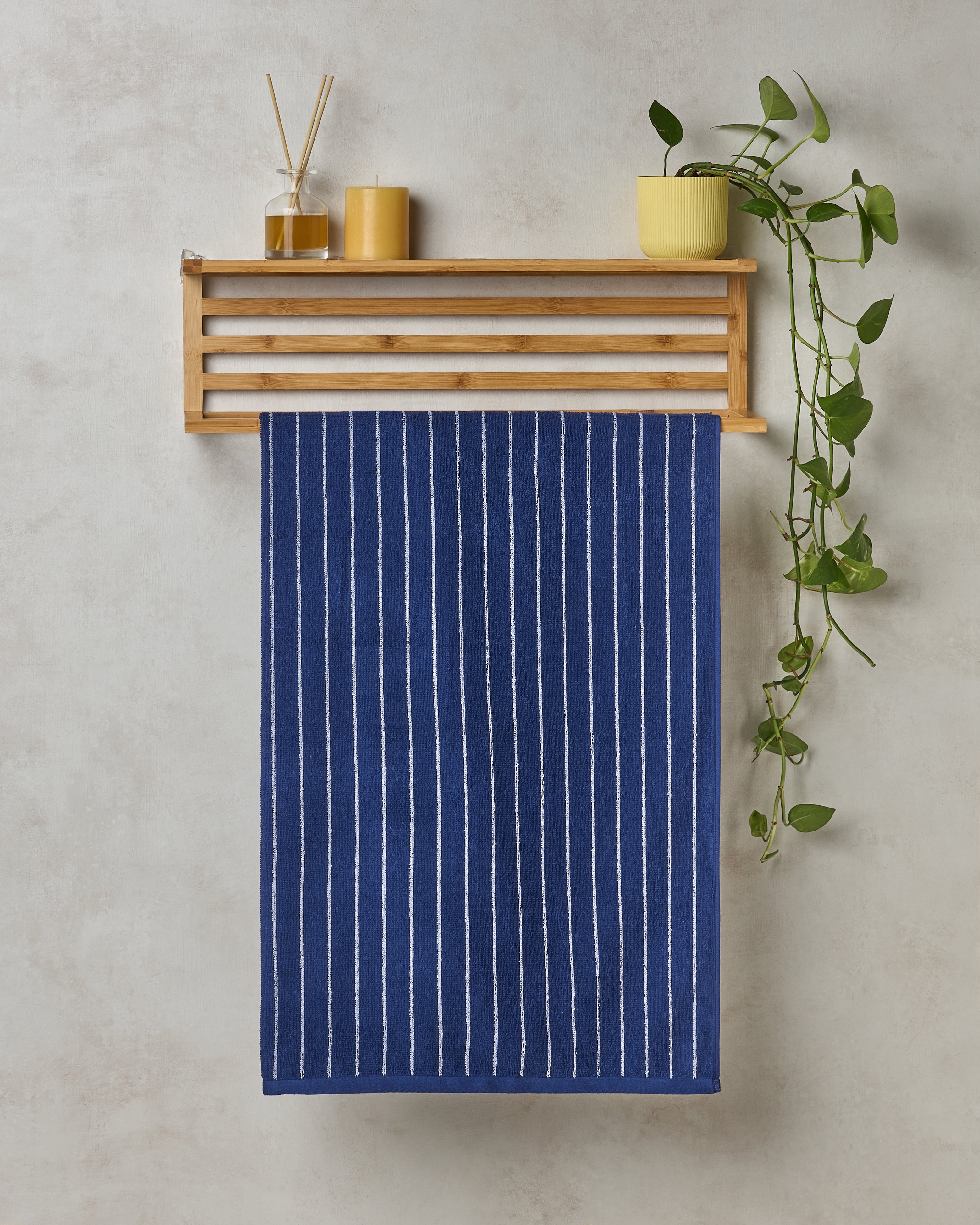 Elite Pin Stripe | Bath Towel | 350 GSM | Twilight Blue