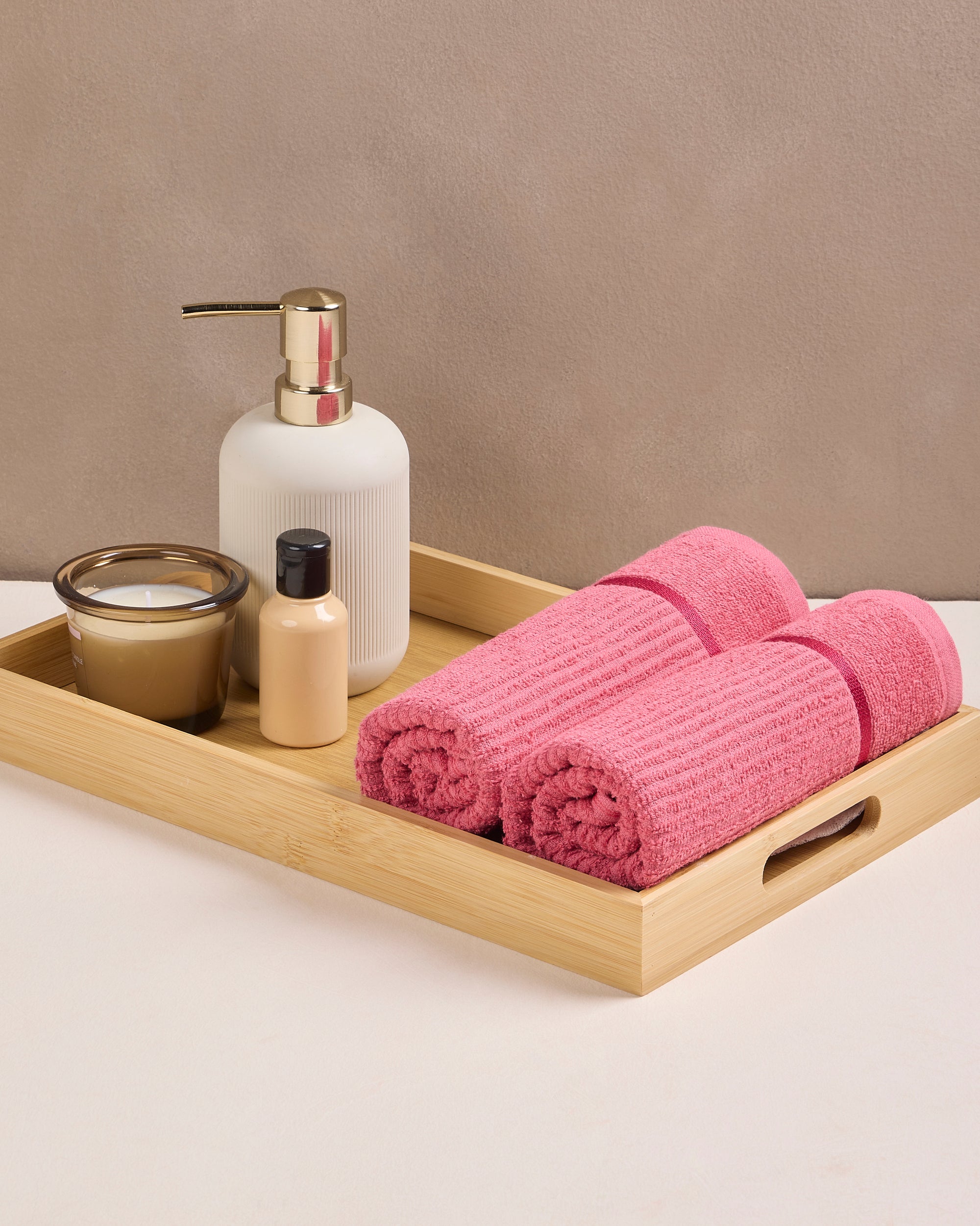 Comfort Collection | Hand Towel | 300 GSM Pack of 2 | Ruby Red by Himeya