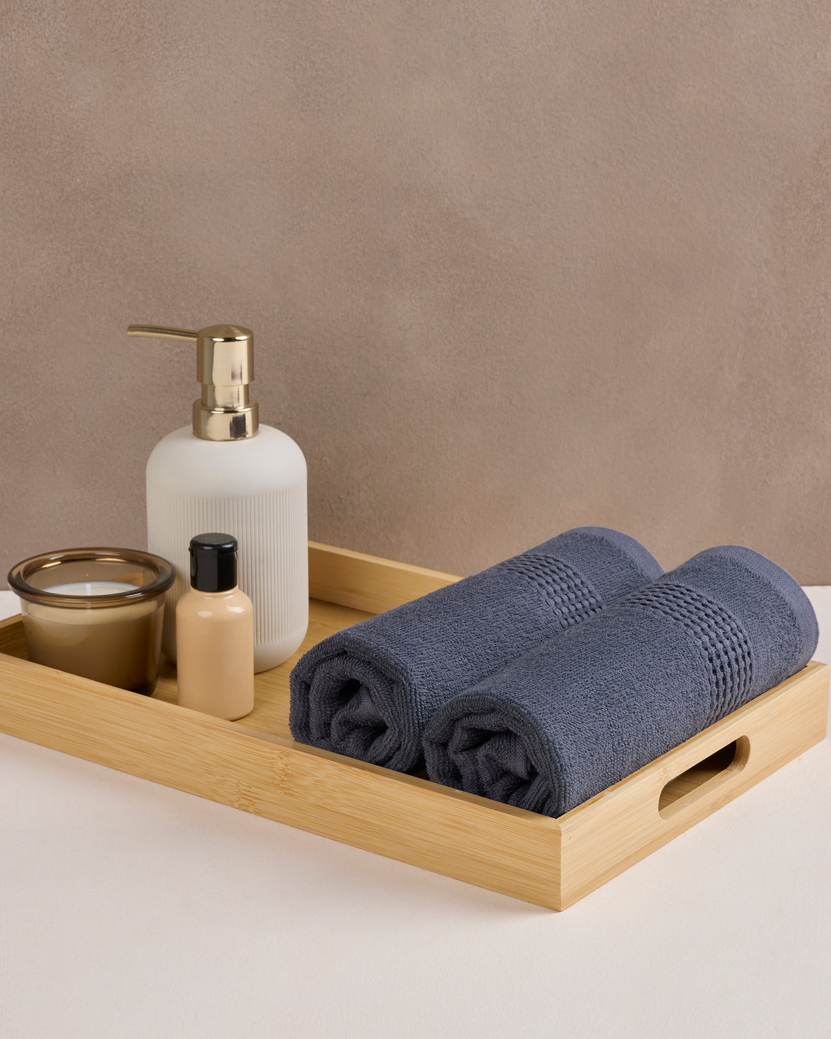 Comfort Collection | Hand Towel | 320 GSM Pack of 2 | Charcoal by Himeya