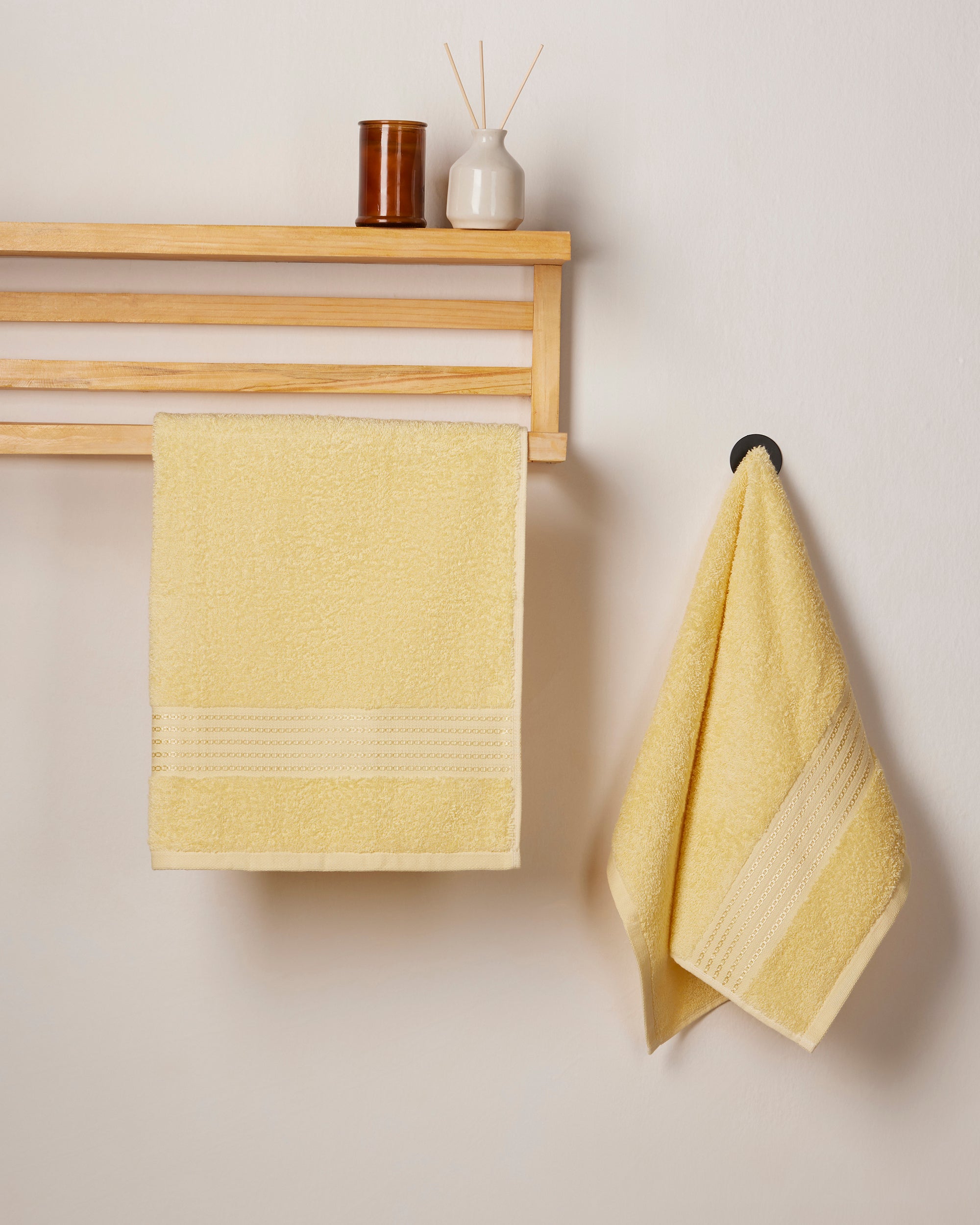 The Elite Collection | Pack of 2 Hand T | 500 GSM | Butter Yellow