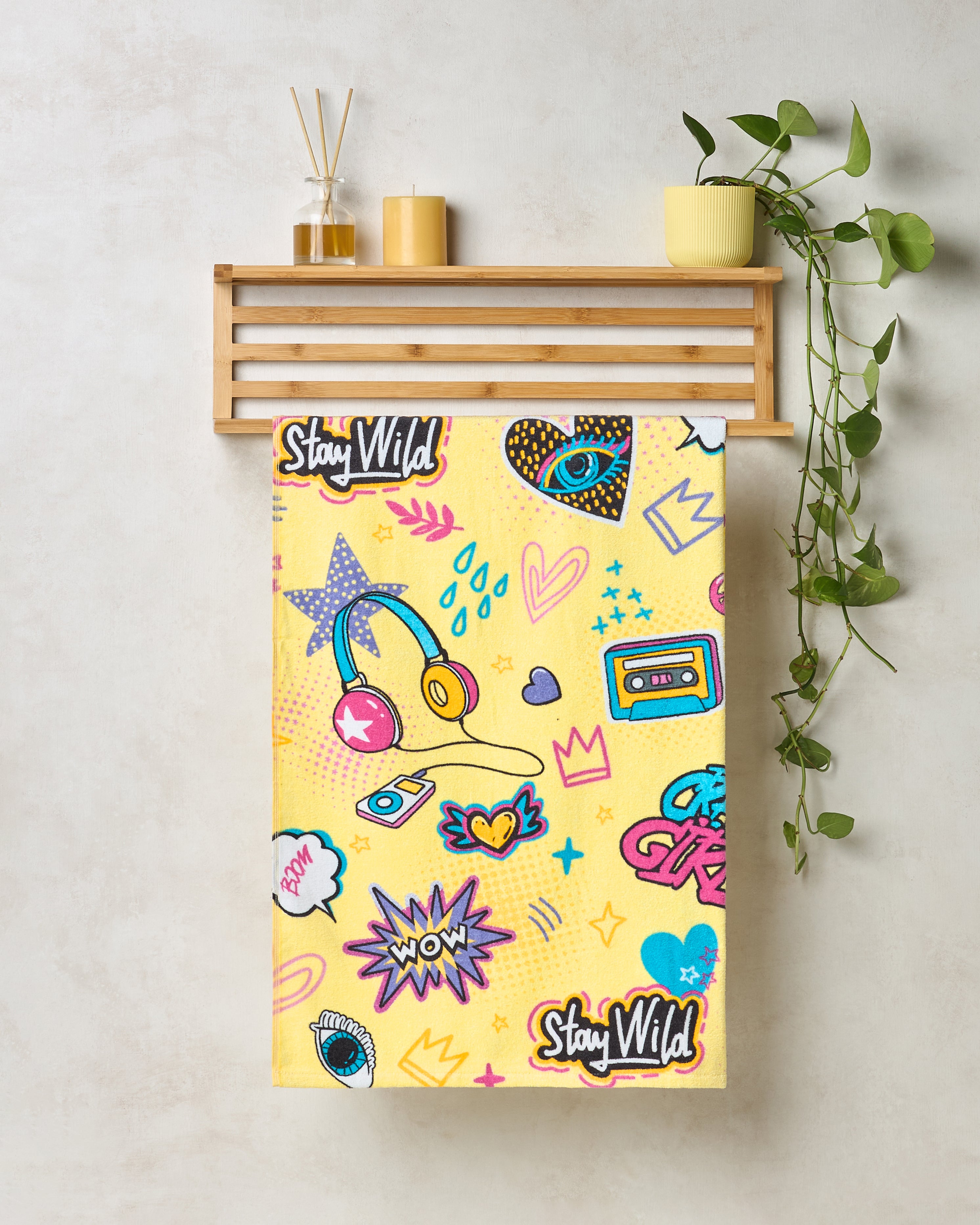 The Play Collection | Bath Towel | 350 GSM Cotton | Stay Wild