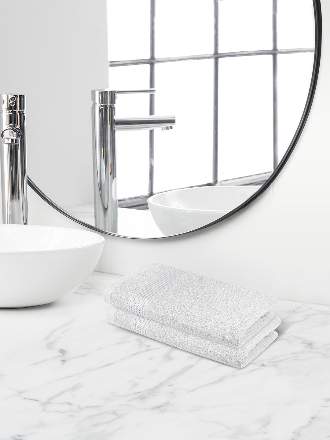 Comfort Collection, Daily Lite | Hand Towel | 320 GSM Pack of 2 - Dreamy White by Himeya