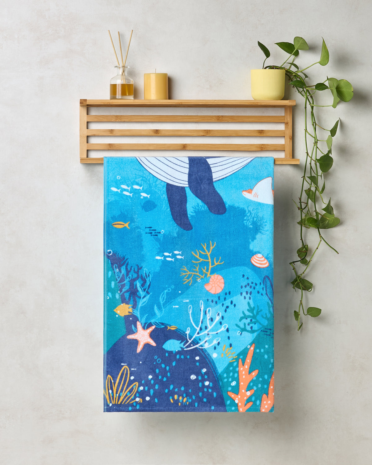The Play Collection | Bath Towel | 350 GSM Cotton | Sea World