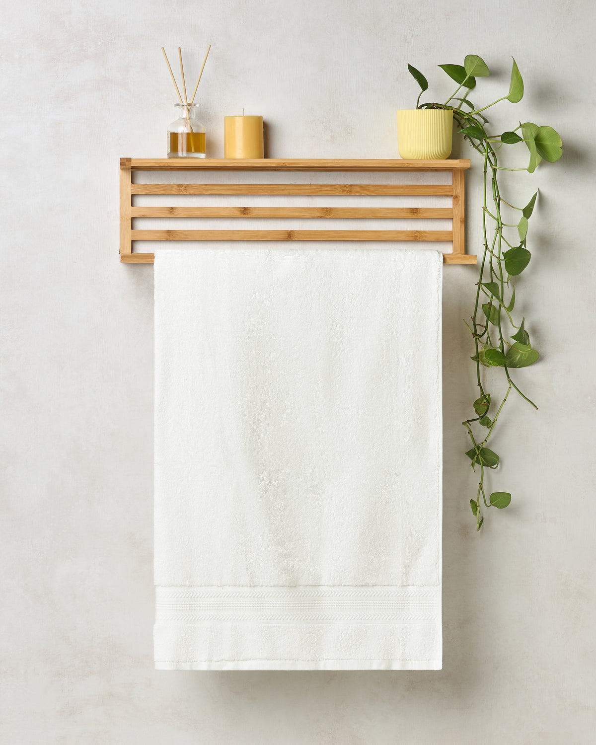 Bamboo Cotton | Bath Towel | 600 GSM | White