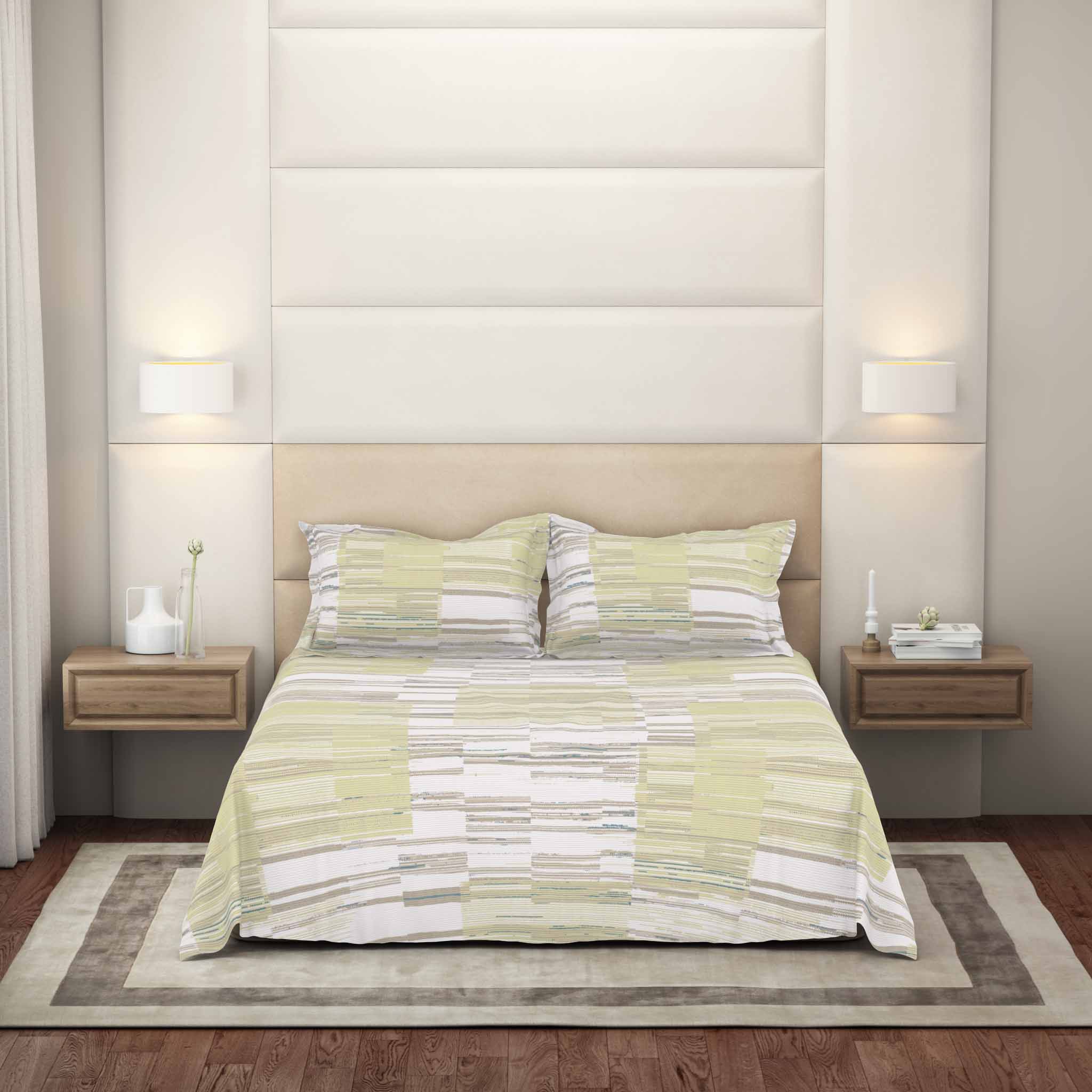 The Gold Collection | King Bedsheet Set | 300 TC Cotton | Light Sand
