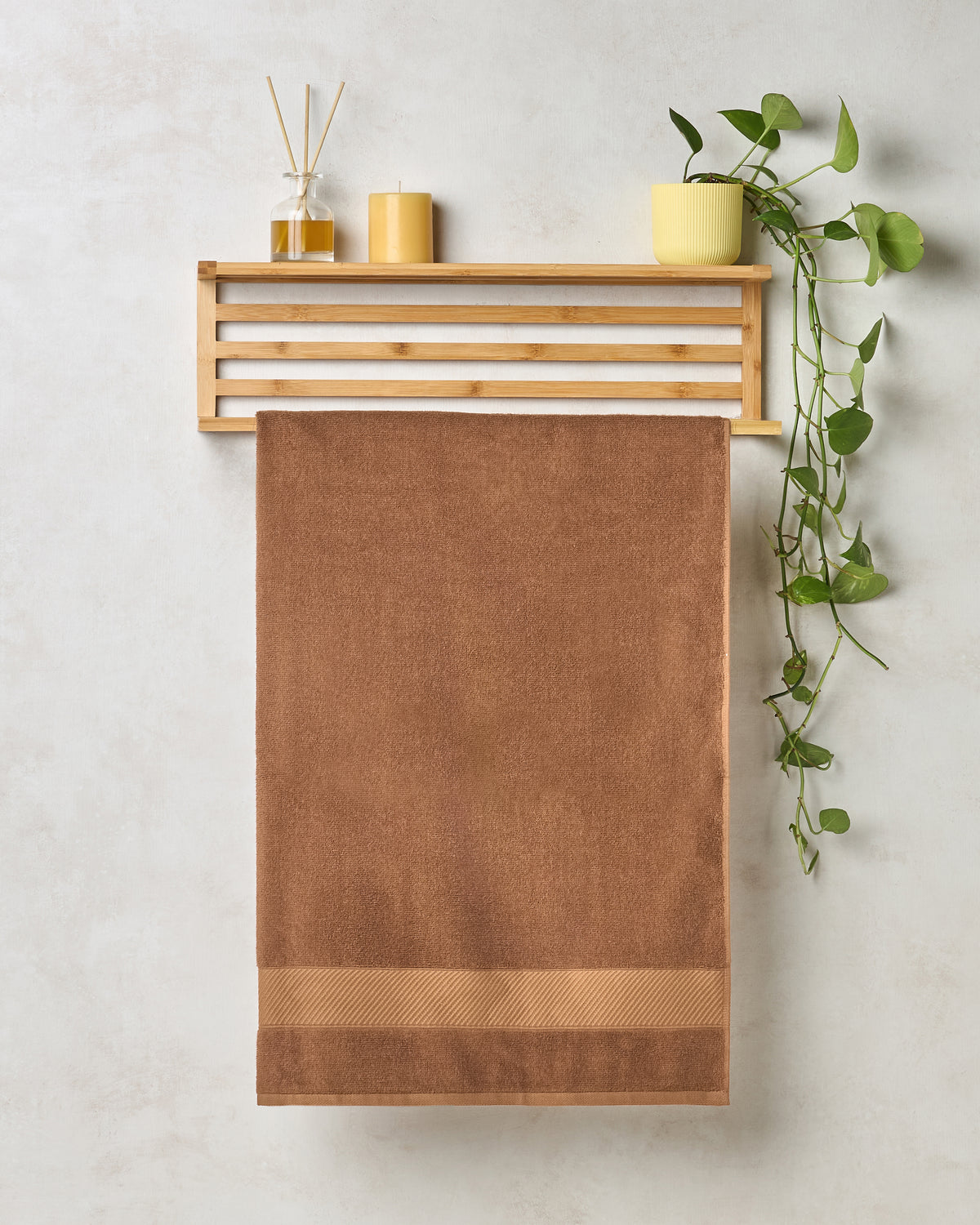Bamboo Cotton | Bath Towel | 400 GSM | Leather Brown