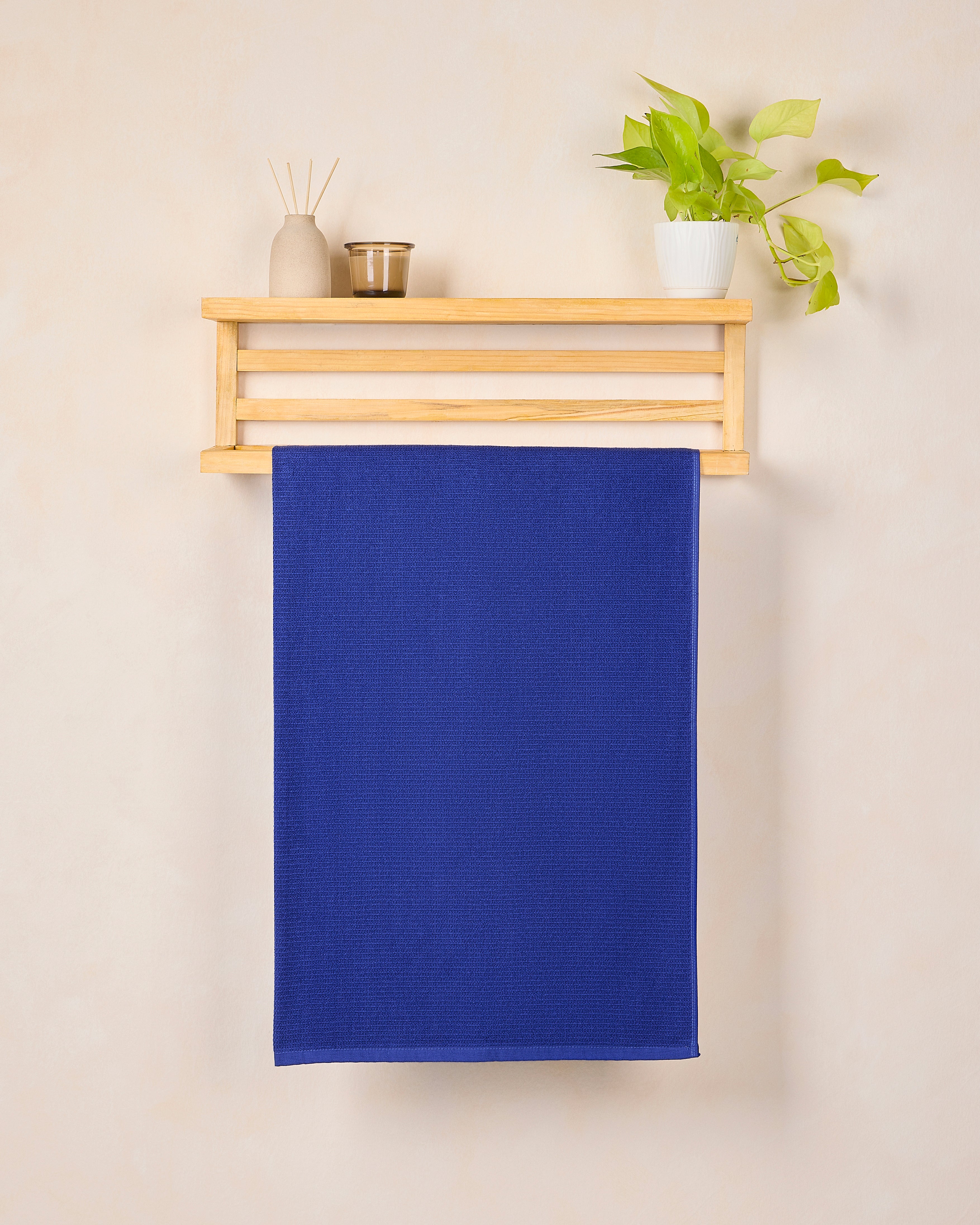 Comfort Collection, Waffle Grid | Bath Towel | 360 GSM 100% Cotton - Celestial Blue by Himeya