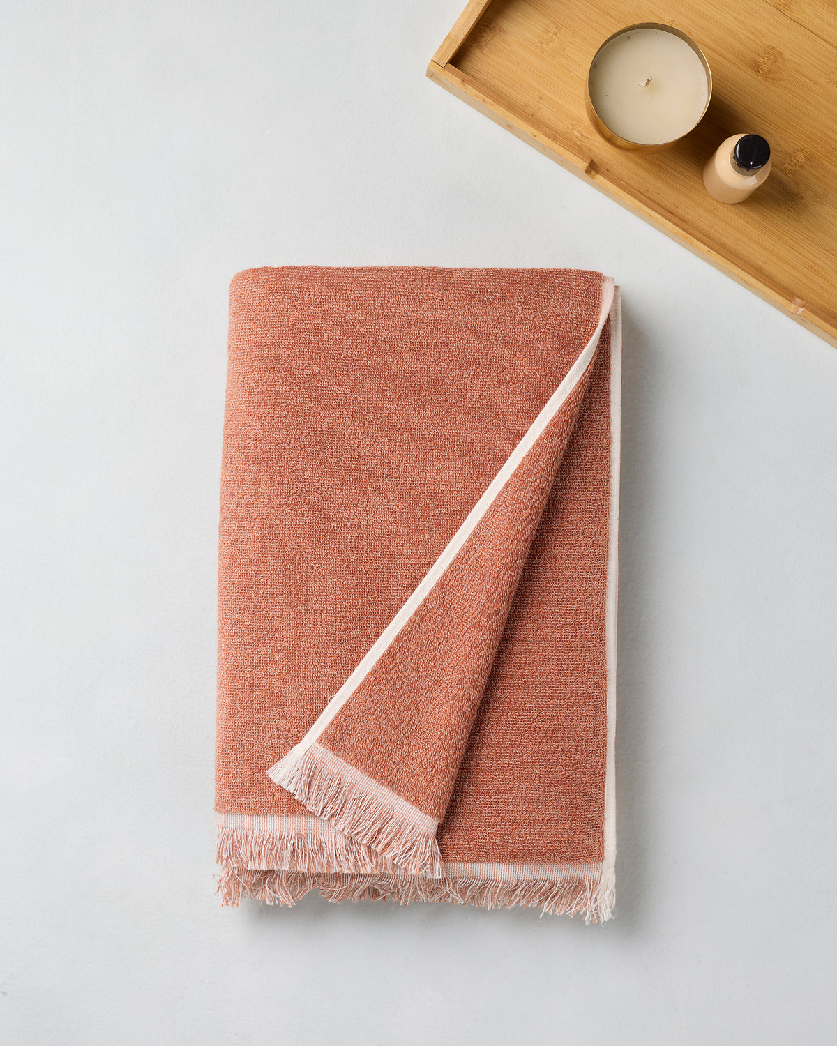 Exclusive | Bath Towel | Cotton 500 GSM | Pop Coral by Himeya