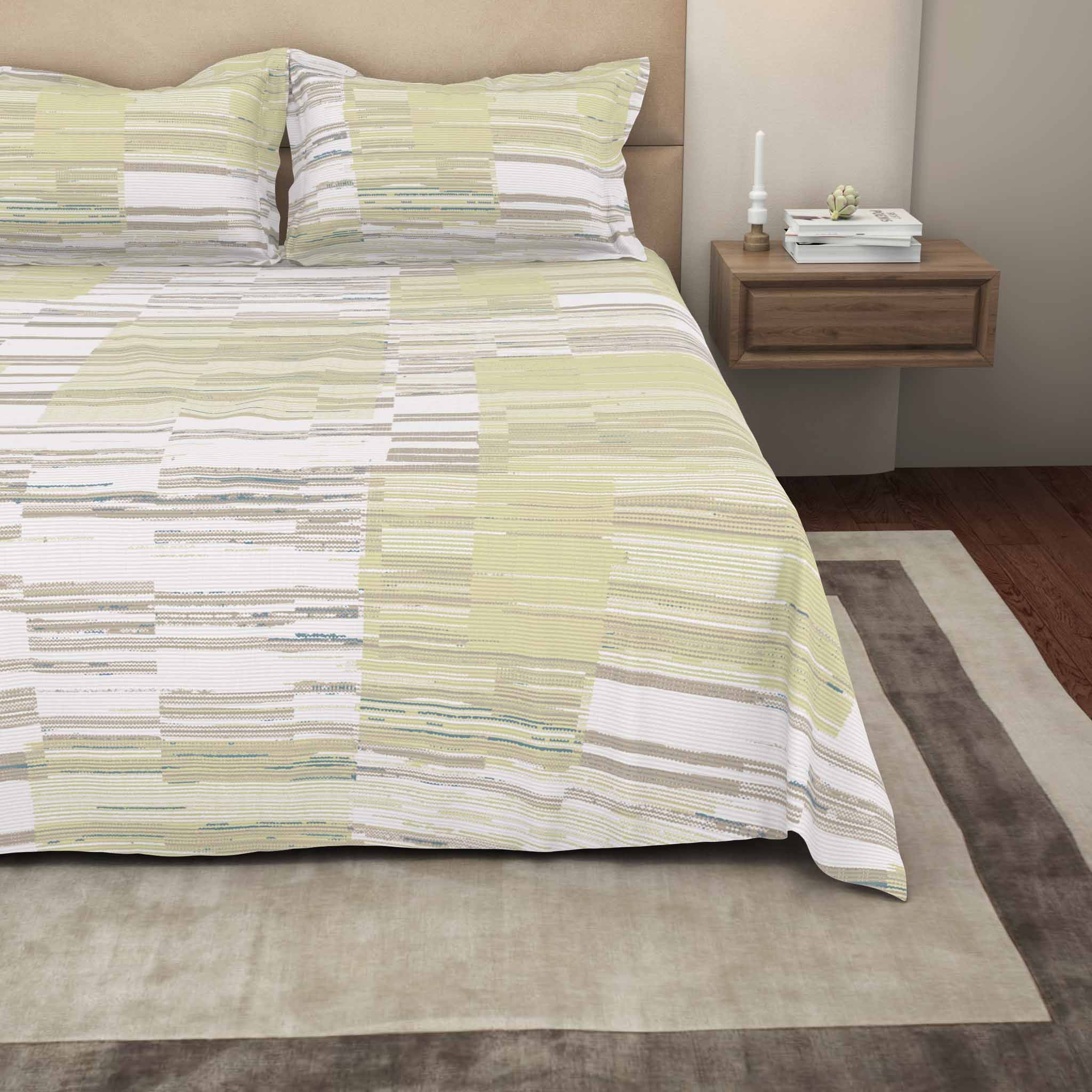 The Gold Collection | King Bedsheet Set | 300 TC Cotton | Light Sand
