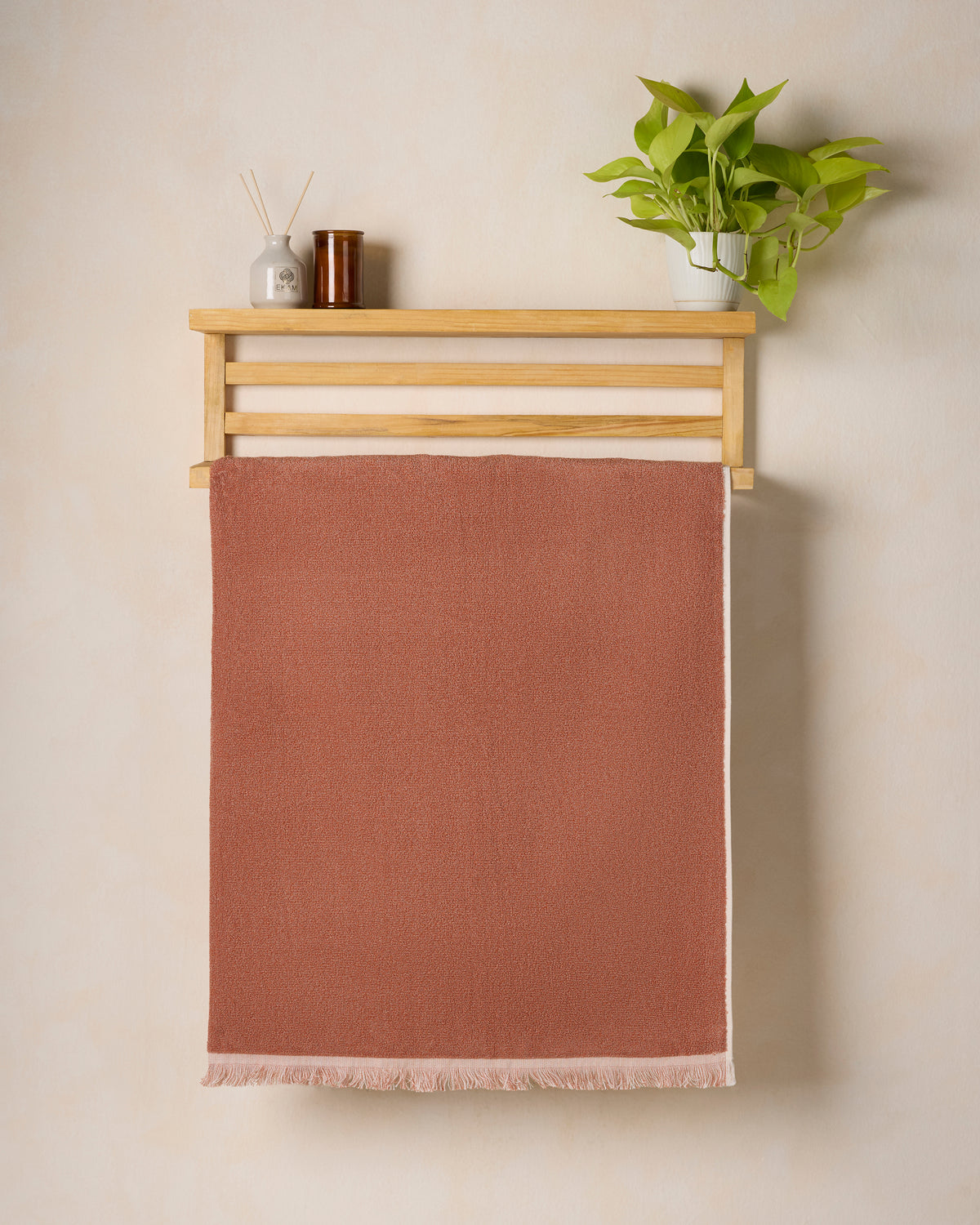 Exclusive | Bath Towel | Cotton 500 GSM | Pop Coral by Himeya