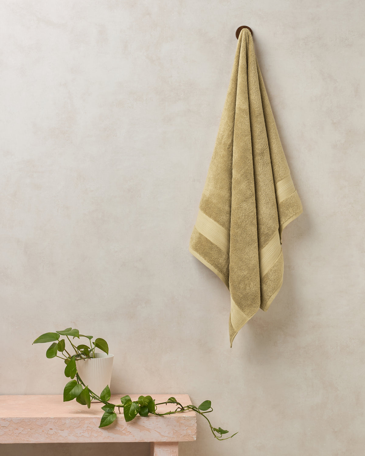Bamboo Cotton | Bath Towel | 600 GSM | Golden Beige