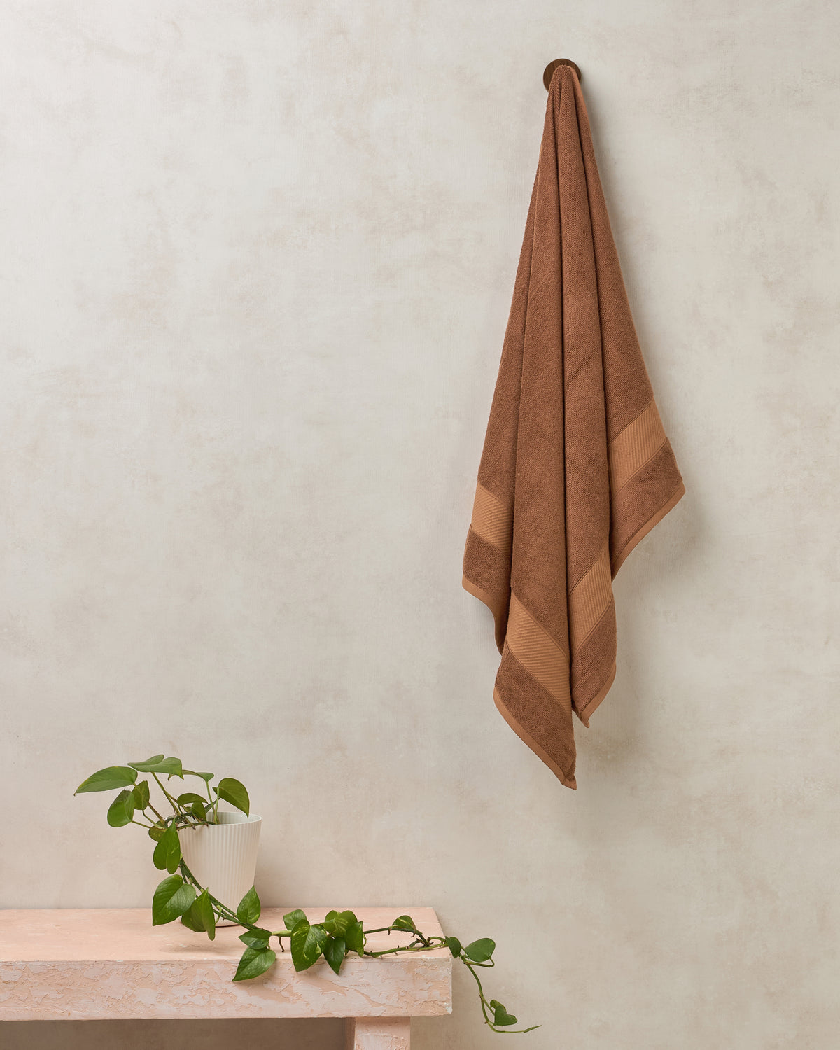 Bamboo Cotton | Bath Towel | 400 GSM | Leather Brown