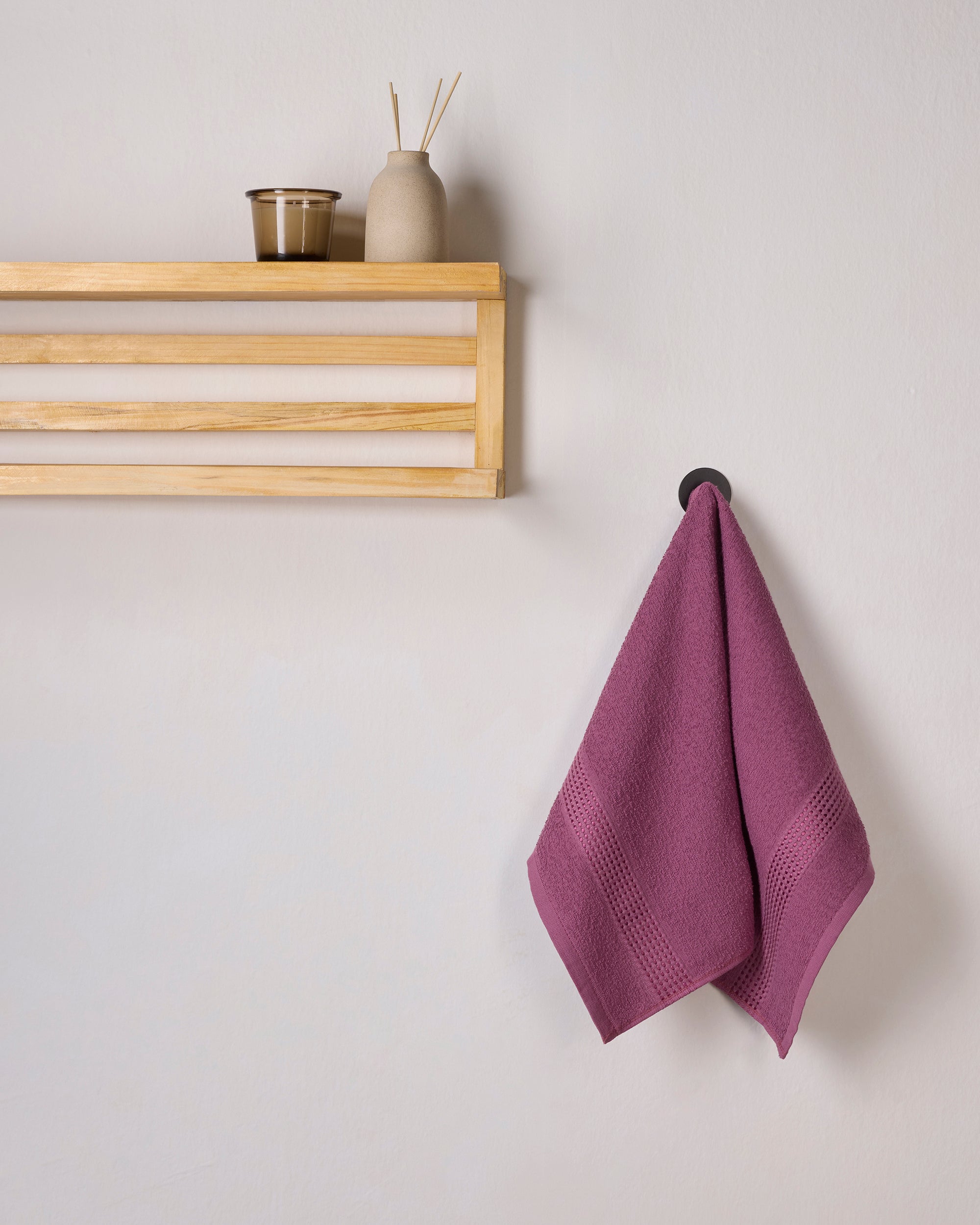 Comfort Collection | Hand Towel | 320 GSM Pack of 2 | Plum Red by Himeya
