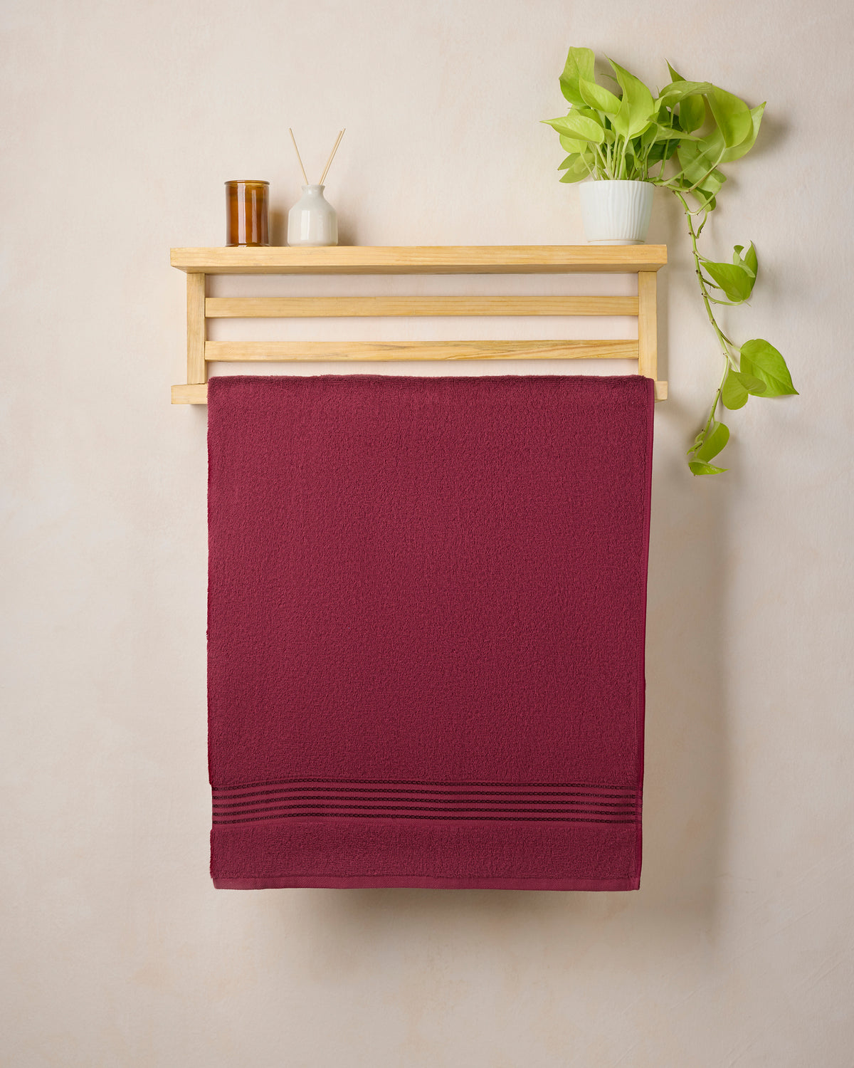 The Elite Collection | Bath Towel | 500 GSM | Merlot Red