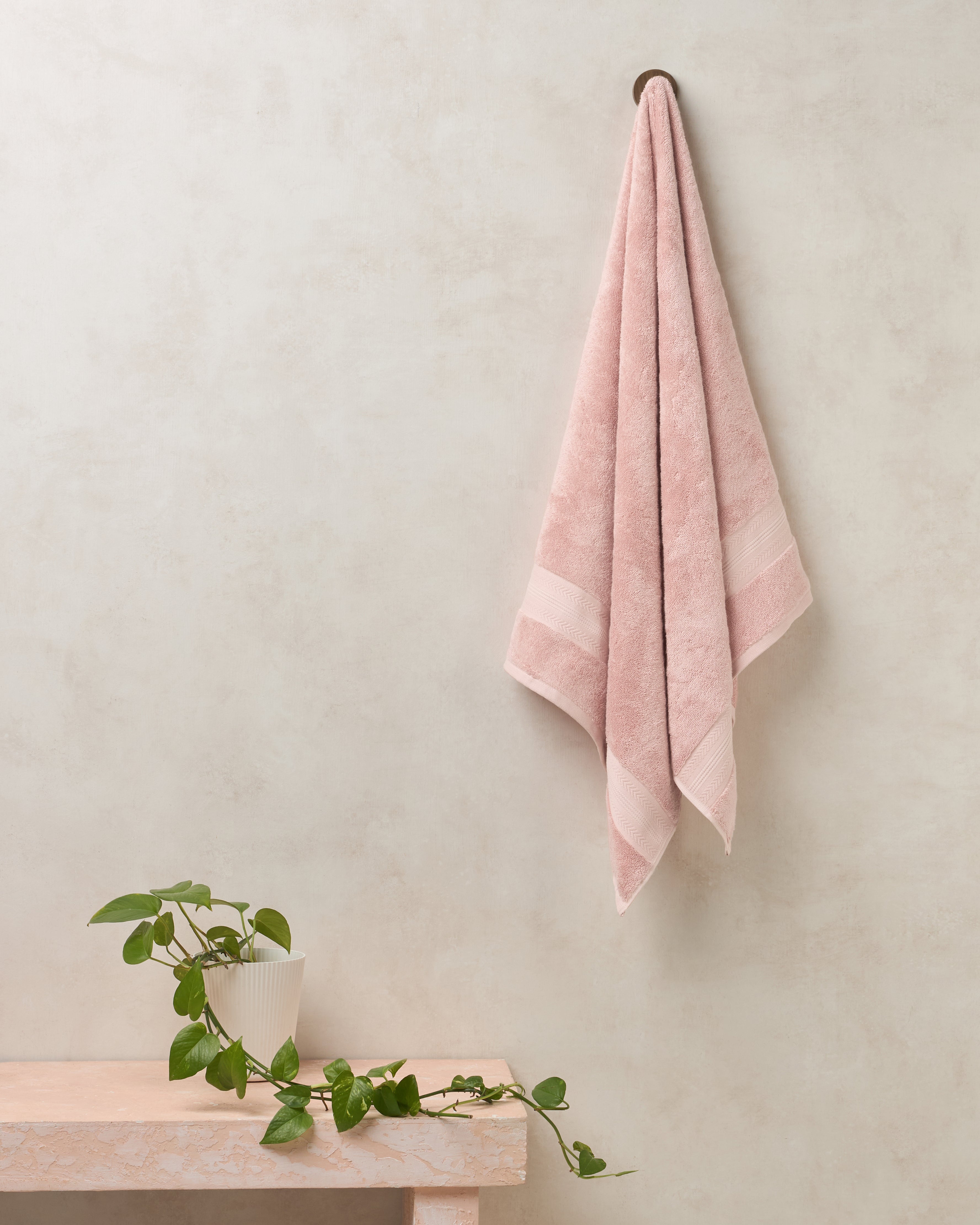 Bamboo Cotton | Bath Towel | 600 GSM - Butter Pink - By Himeya