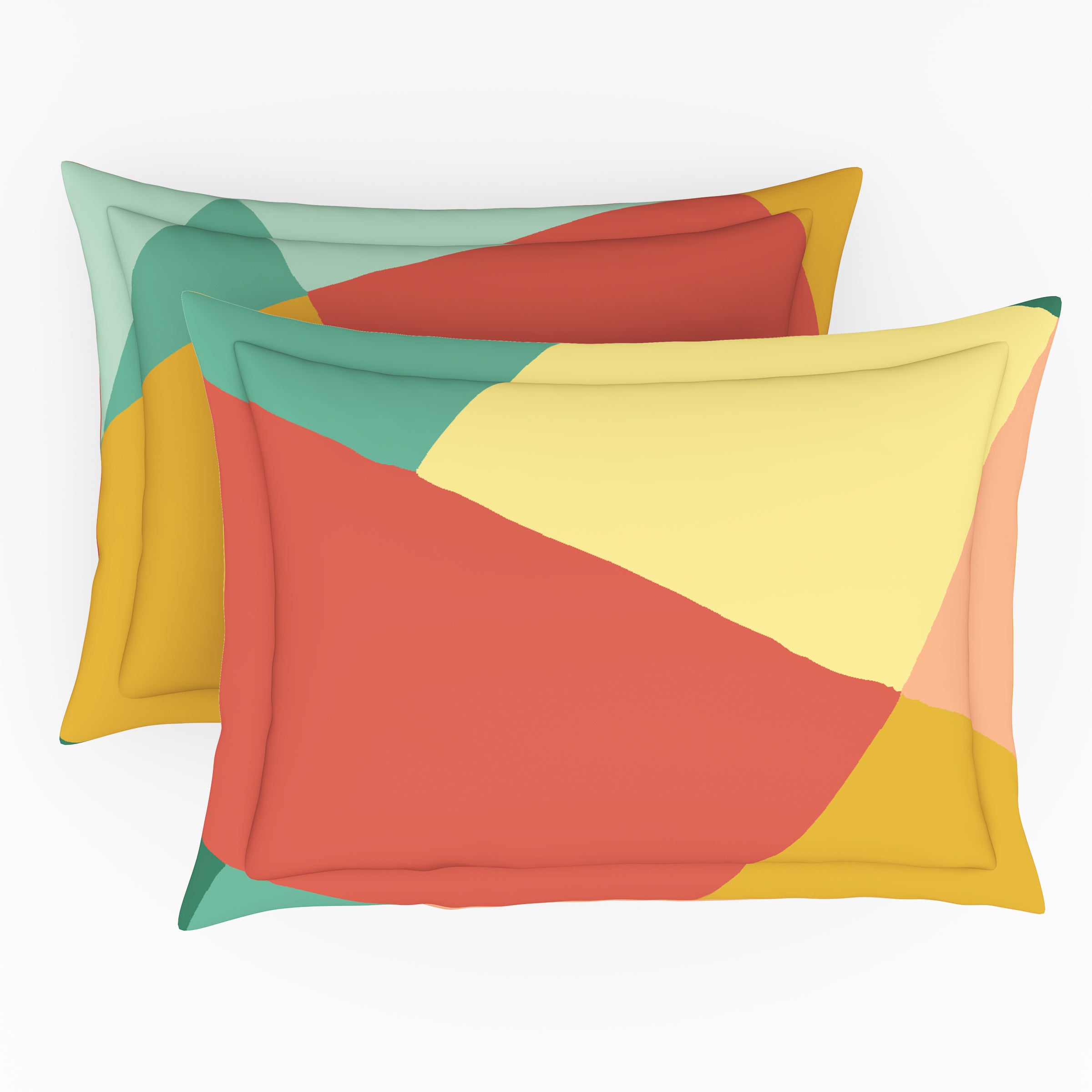 Himeya 100% Cotton 180 TC Bedsheet with 2 Pillow Covers - Delta Multi Hue