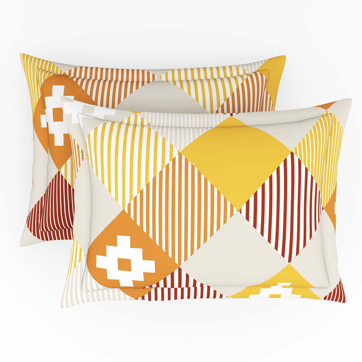 Himeya 100% Cotton 180 TC Bedsheet with 2 Pillow Covers - Stellate Mango Yellow