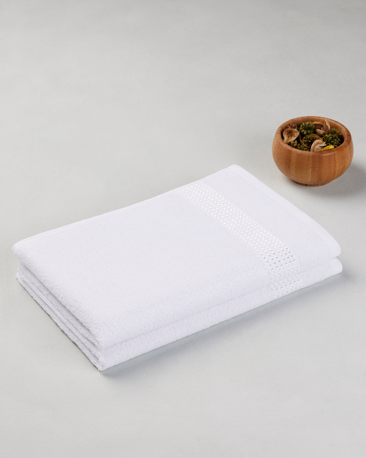 Comfort Collection | Hand Towel | 320 GSM Pack of 2 | Dreamy White by Himeya