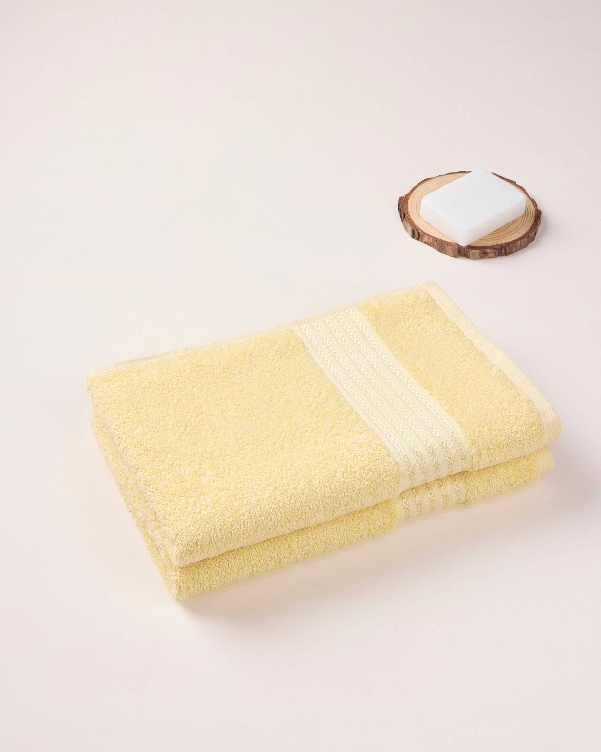 The Elite Collection | Pack of 2 Hand T | 500 GSM | Butter Yellow