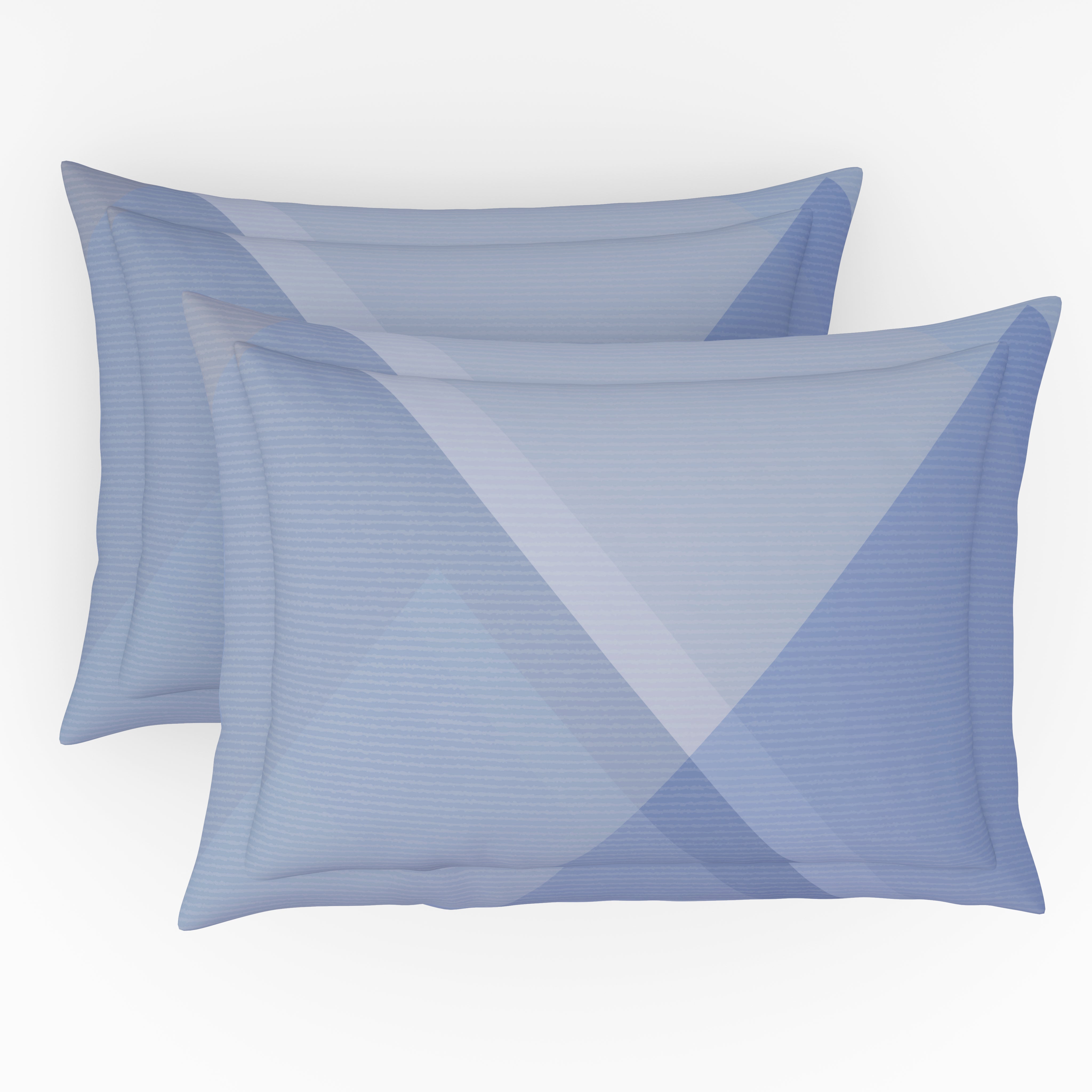 The Elite Collection, Landscape | Printed King Bedsheet Set | 210 TC Cotton - Sapphire Blue