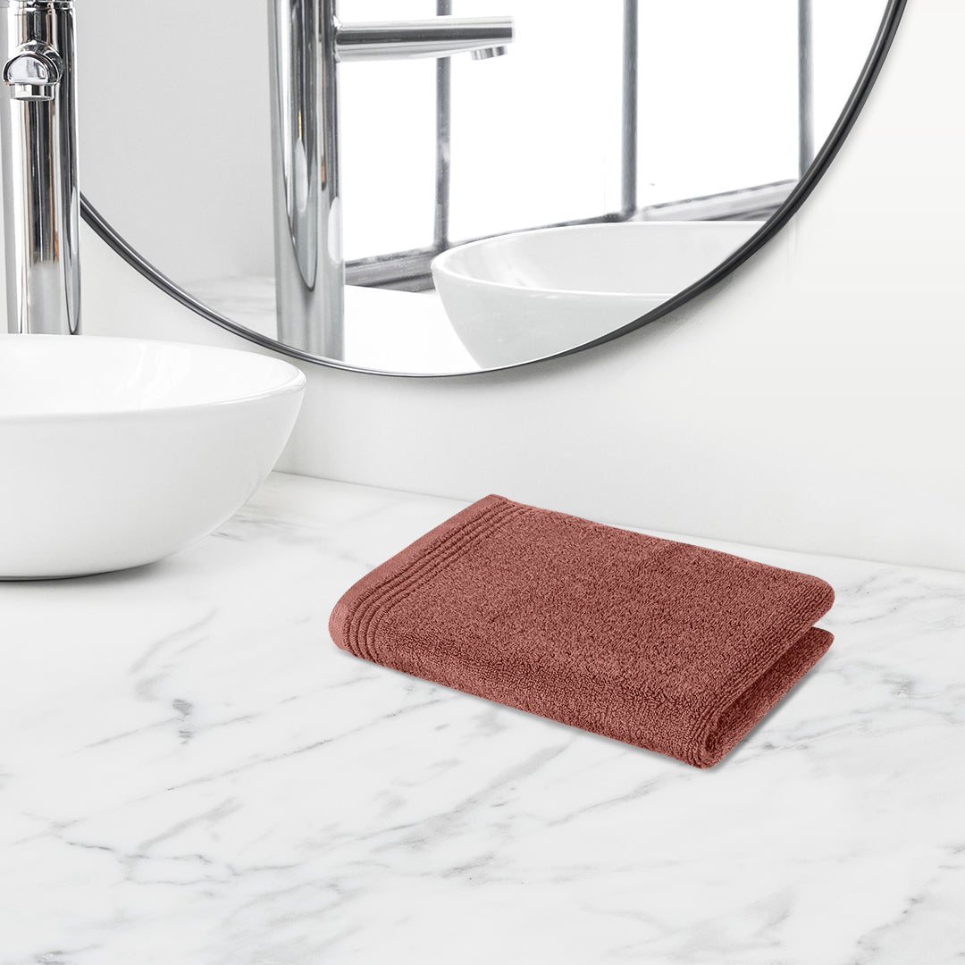 Gold Collection | Hand Towel | 600 GSM | Orange Rust by Himeya