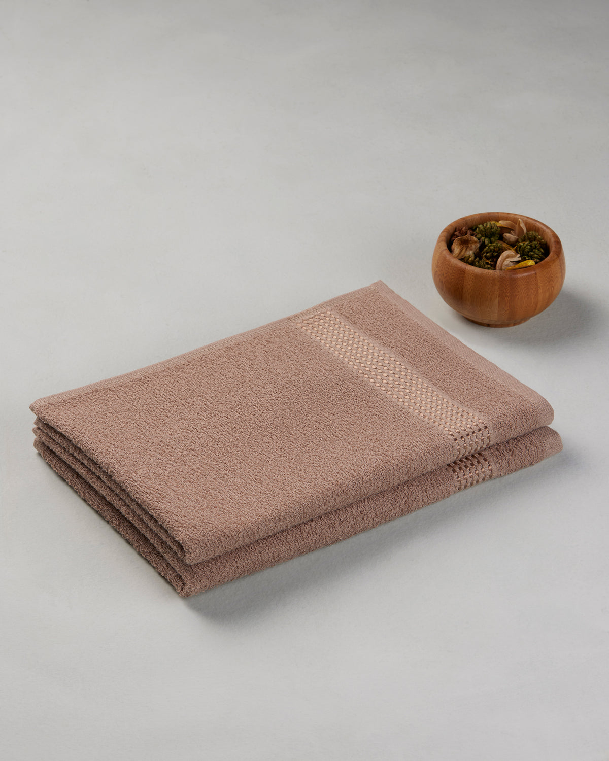 Comfort Collection | Hand Towel | 320 GSM Pack of 2 | Mocha Beige by Himeya