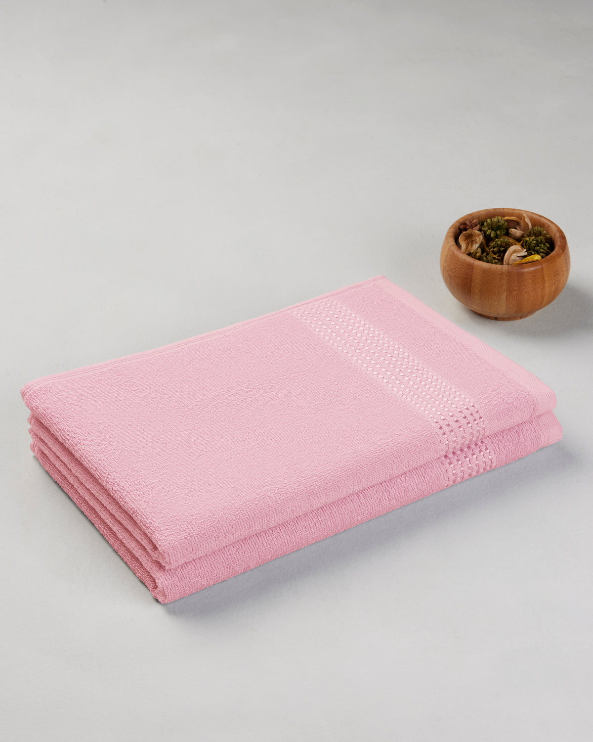 Comfort Collection | Hand Towel | 320 GSM Pack of 2 | Blush Pink by Himeya