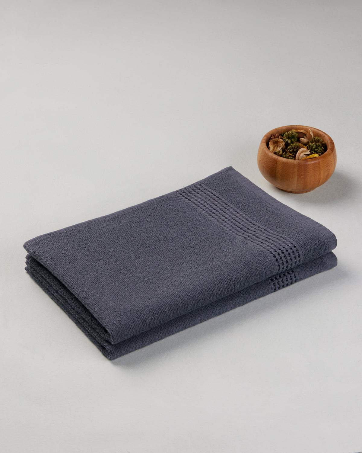 Comfort Collection | Hand Towel | 320 GSM Pack of 2 | Charcoal by Himeya
