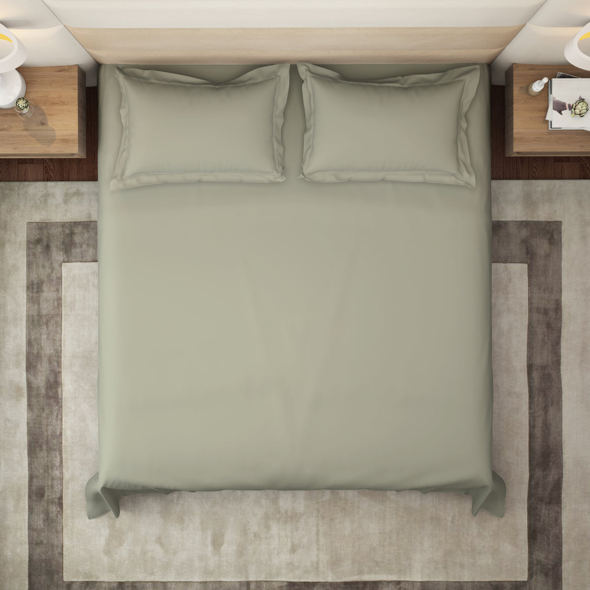 The Gold Collection | King Bedsheet Set | 300 TC Cotton | Desert Sage