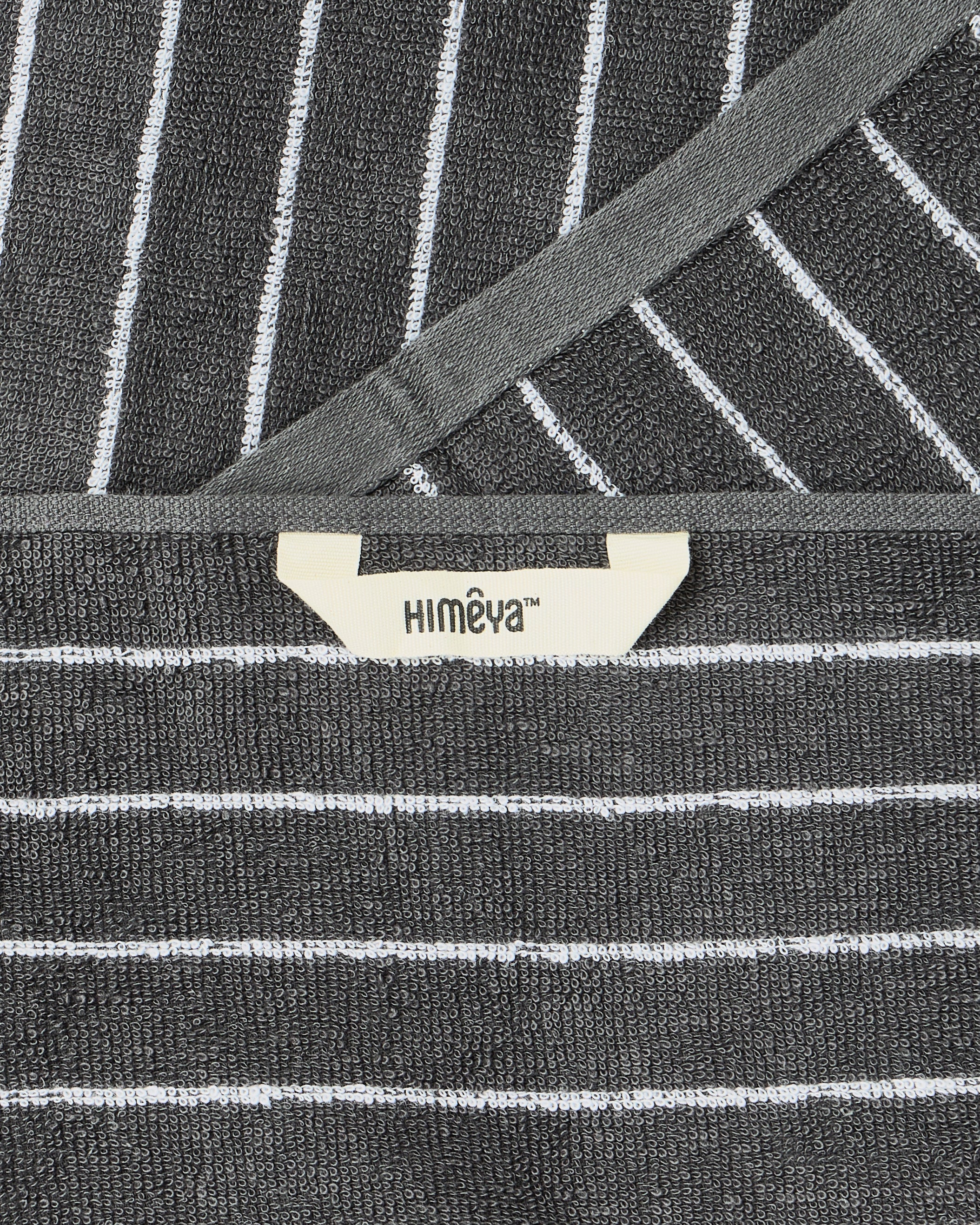Elite Pin Stripe | Bath Towel | 350 GSM | Neutral Charcoal
