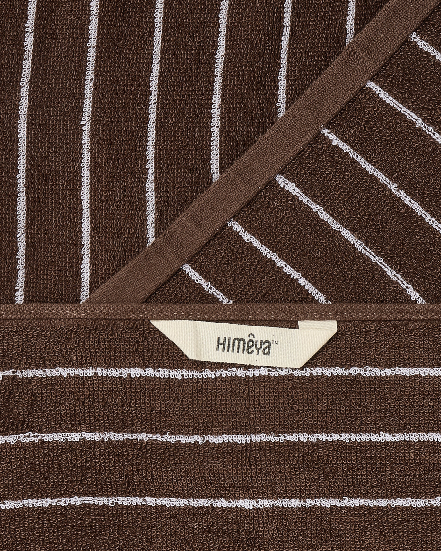 HimeyaElite Pin Stripe 350 GSM Bath Towel - Chocolate Brown