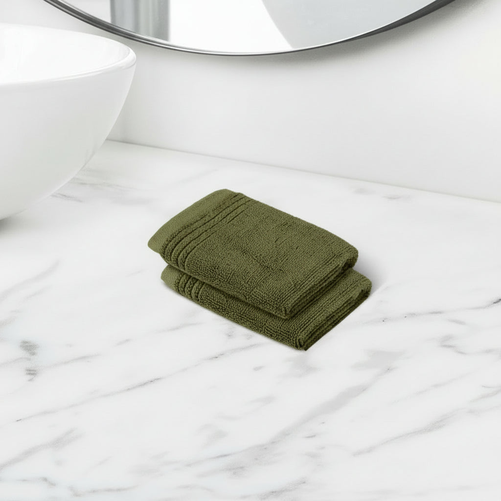 Gold Collection | Face Towel Pack of 2 | 600 GSM | Recycled Grey by Himeya