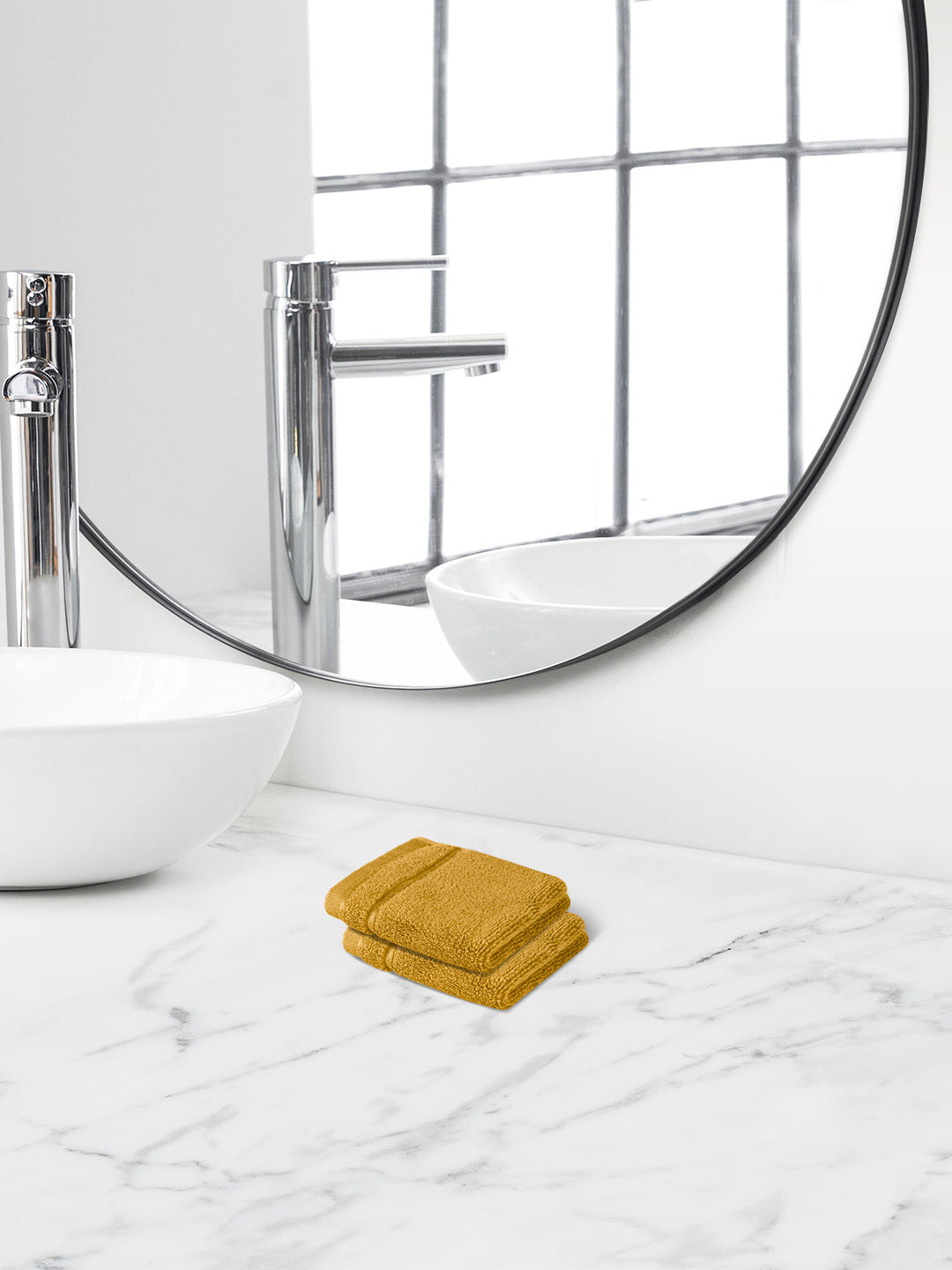 Gold Super Plush Pack of 2 Face Towels