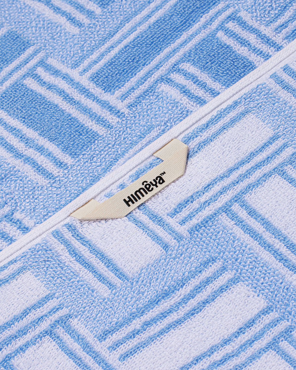 Himeya Fashion Greek Grace 500 GSM Bath Towel - Angle Blue